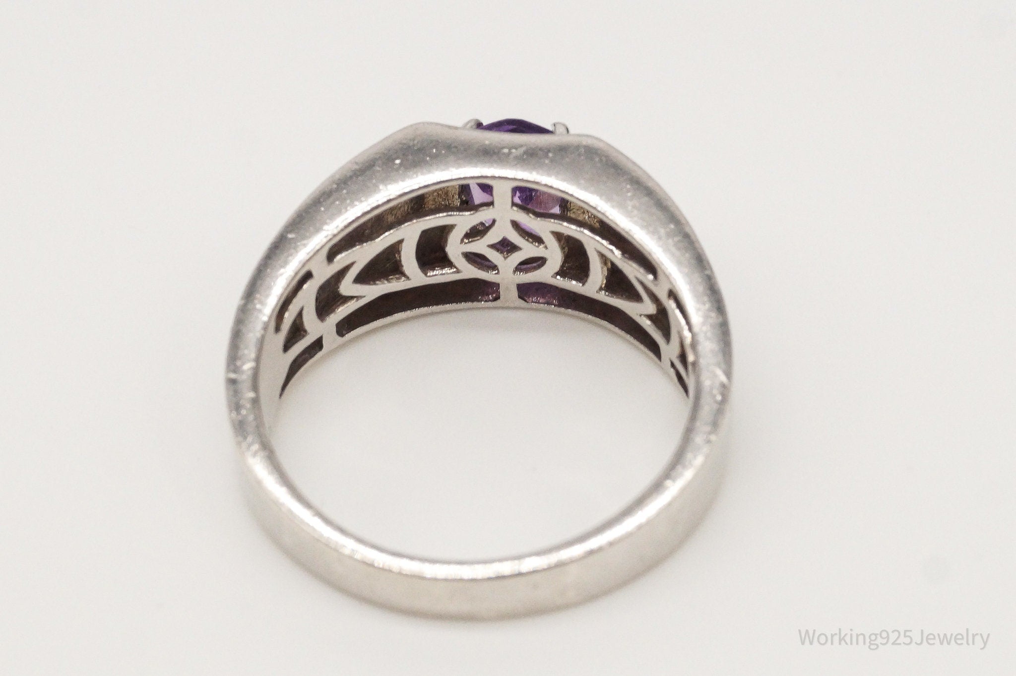 Amethyst Sterling Silver Ring Working 925 Jewelry