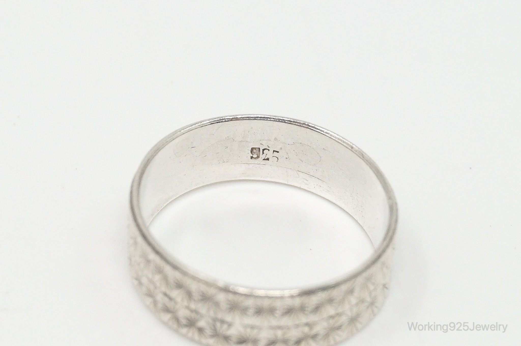 Antique Sterling Silver Band Ring - Size 5.75