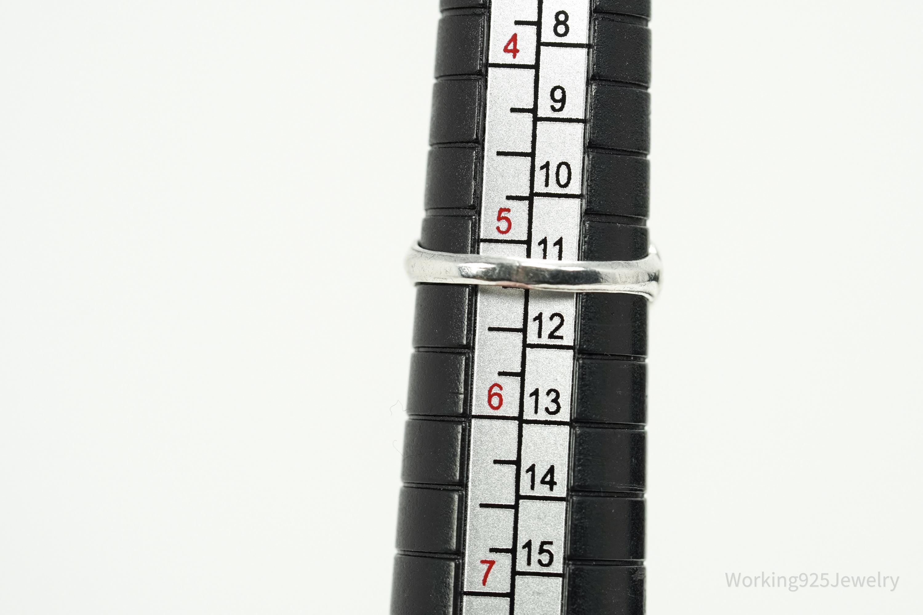 Antique Paua Abalone Shell Sterling Silver Ring - Size 5.25