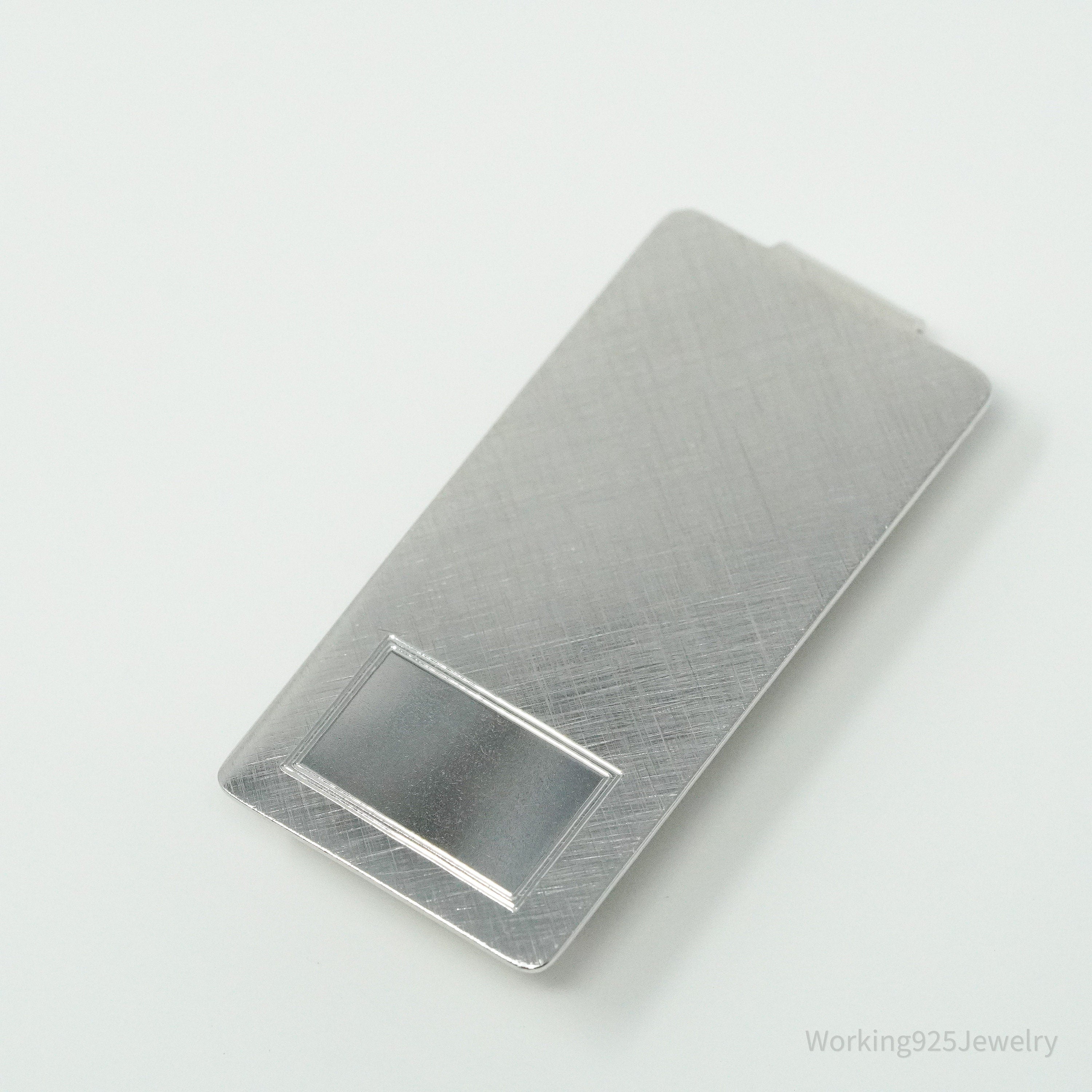 Vintage Designer Anson Sterling Silver Money Tie Money Clip