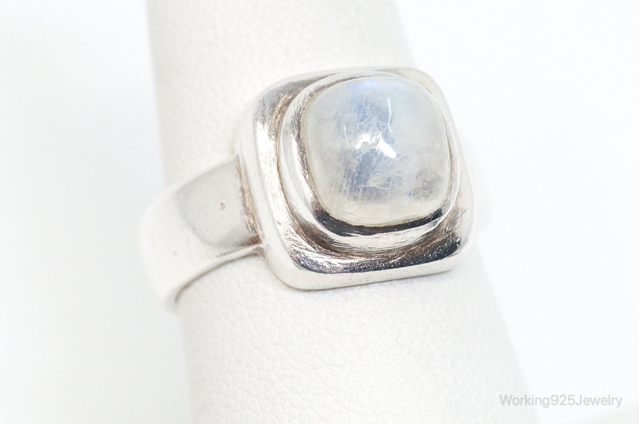 Vintage Moonstone Sterling Silver Ring - Size 7