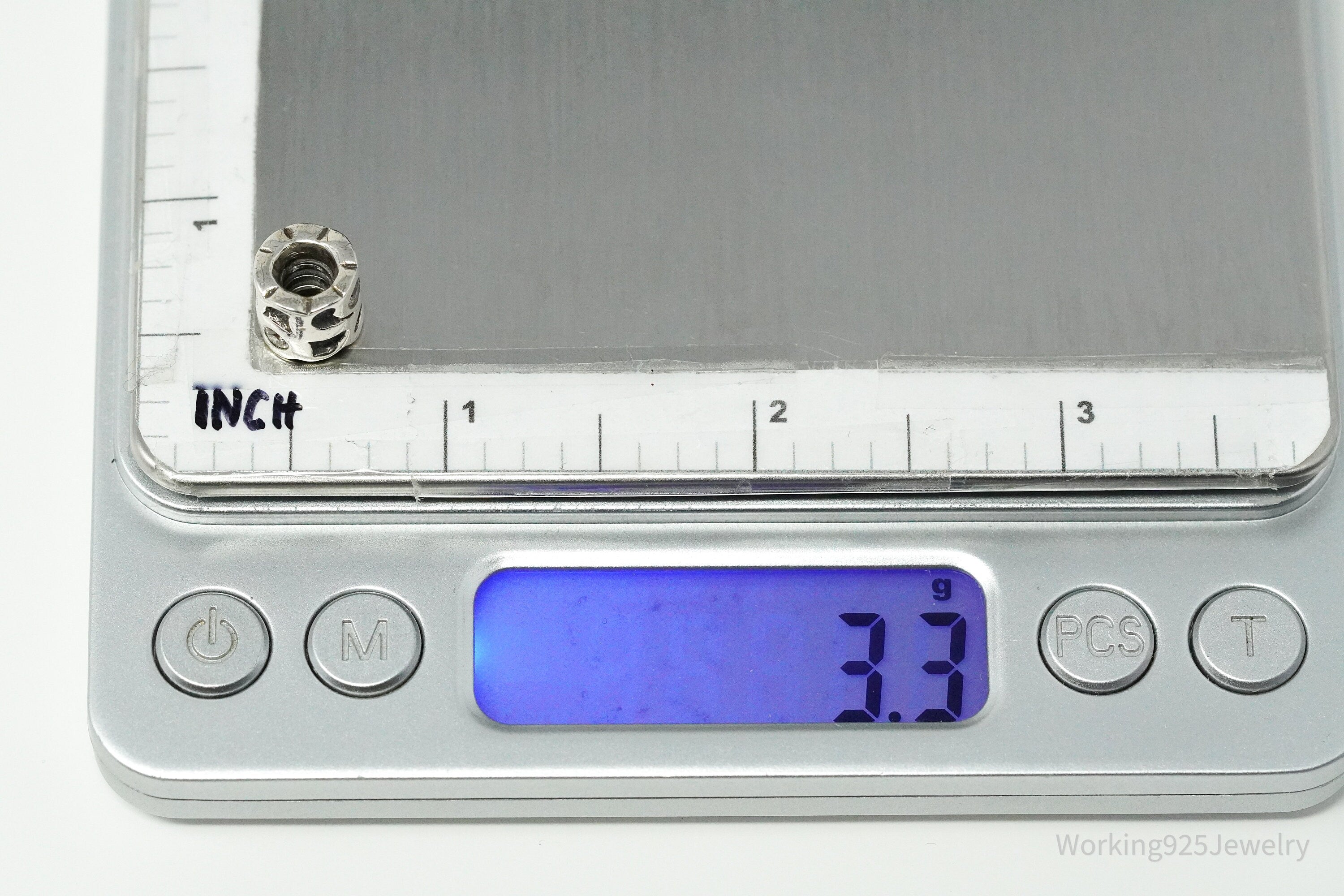 Authentic Designer Pandora Champagne Cubic Zirconia Sterling Silver Charm