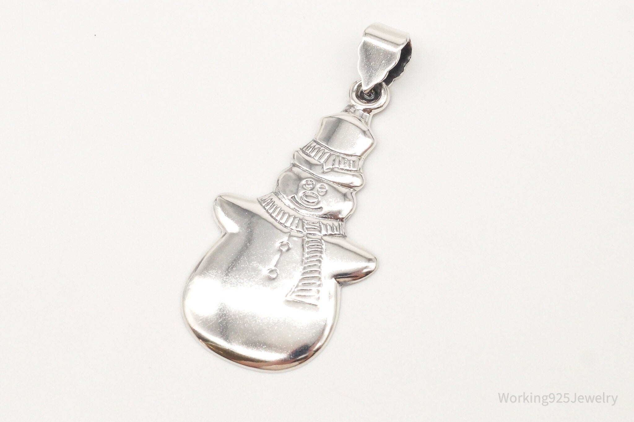 Vintage Frosty The Snowman Sterling Silver Pendant