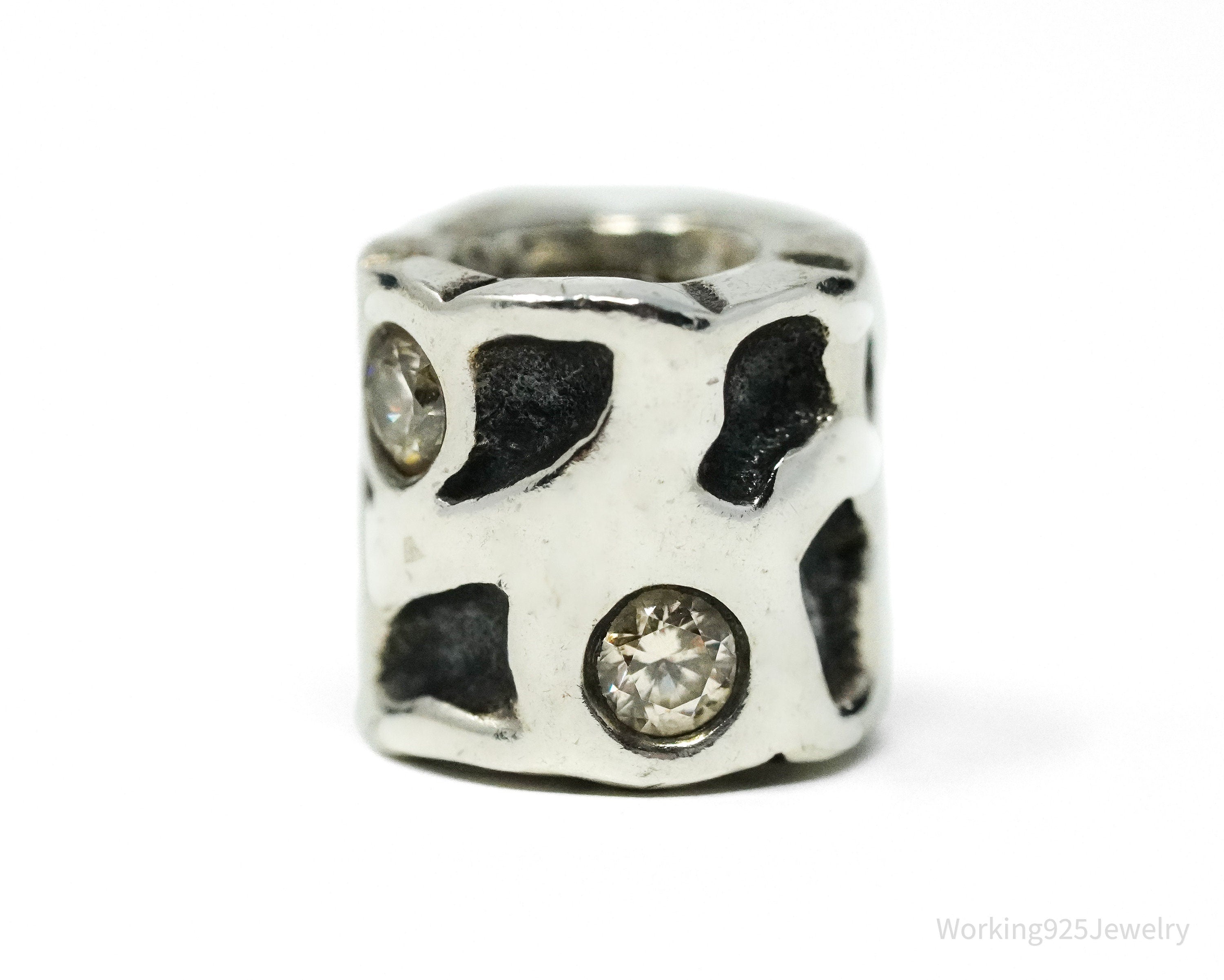 Authentic Designer Pandora Champagne Cubic Zirconia Sterling Silver Charm