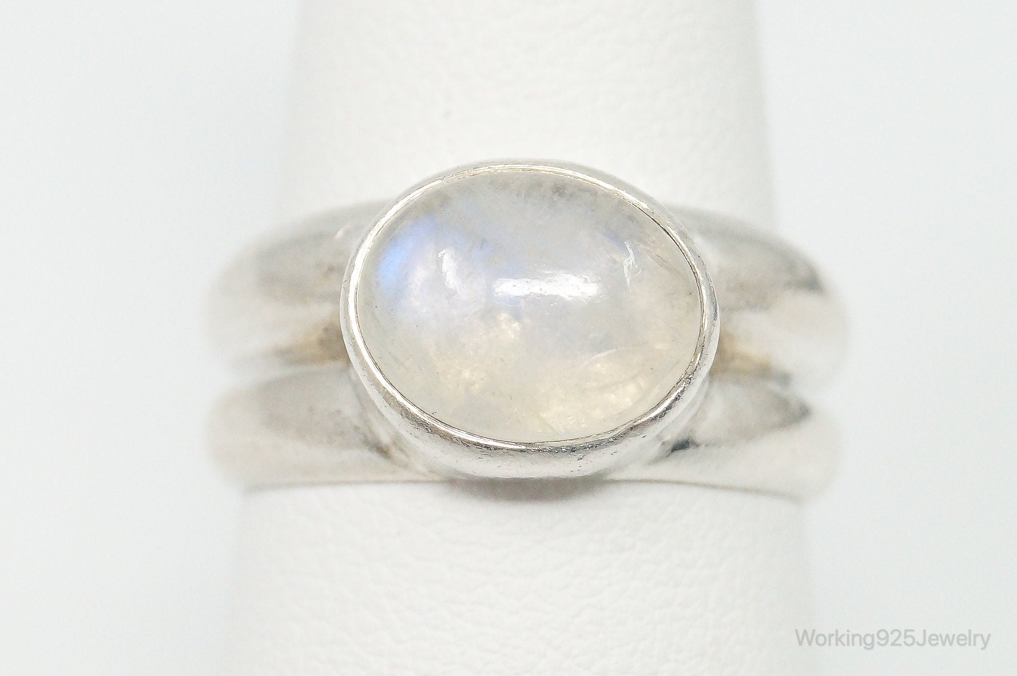 Vintage Moonstone Sterling Silver Ring - Size 7.5