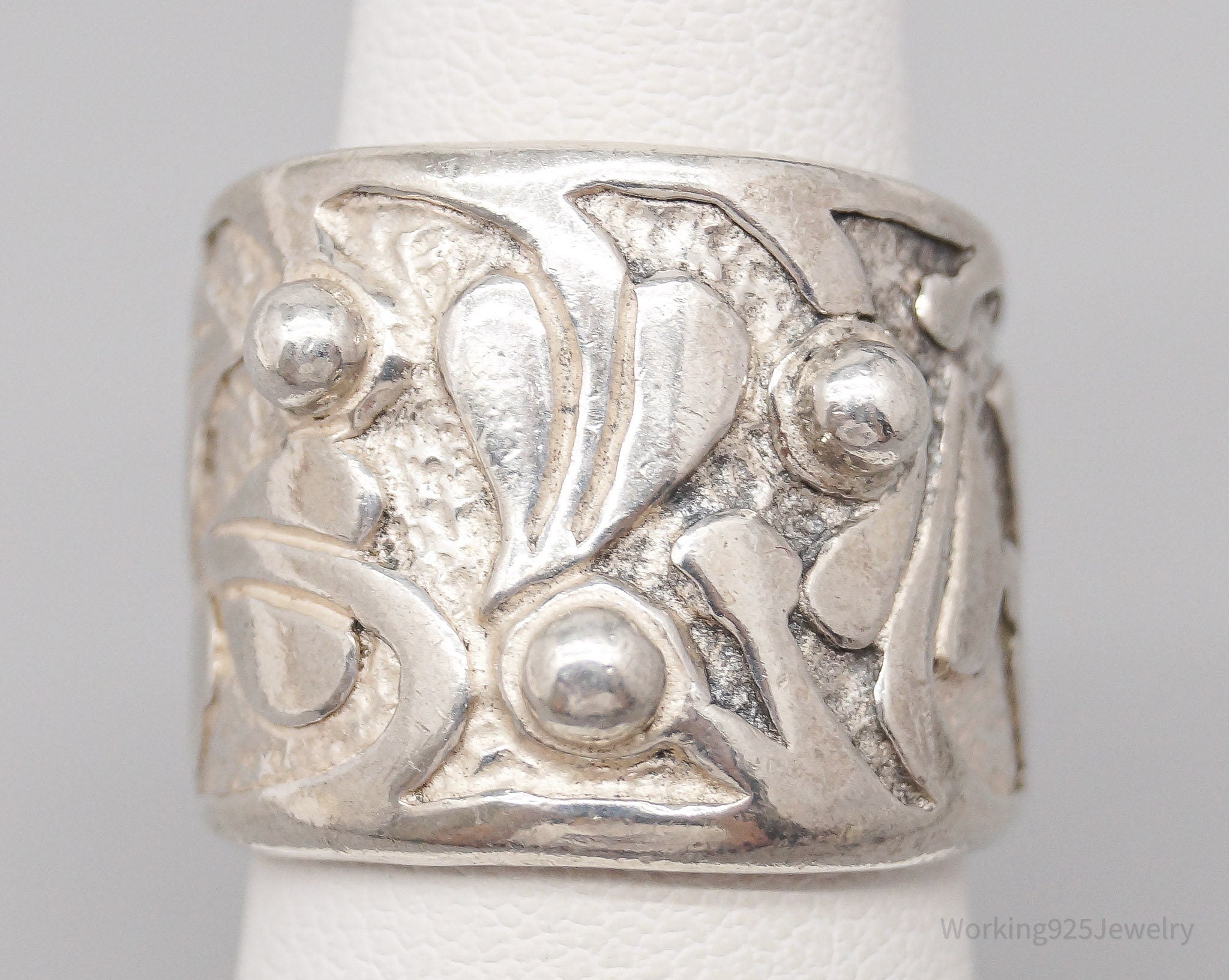 Vintage Silpada Holy Trinity Floral Vine Sterling Silver Ring - Size 5