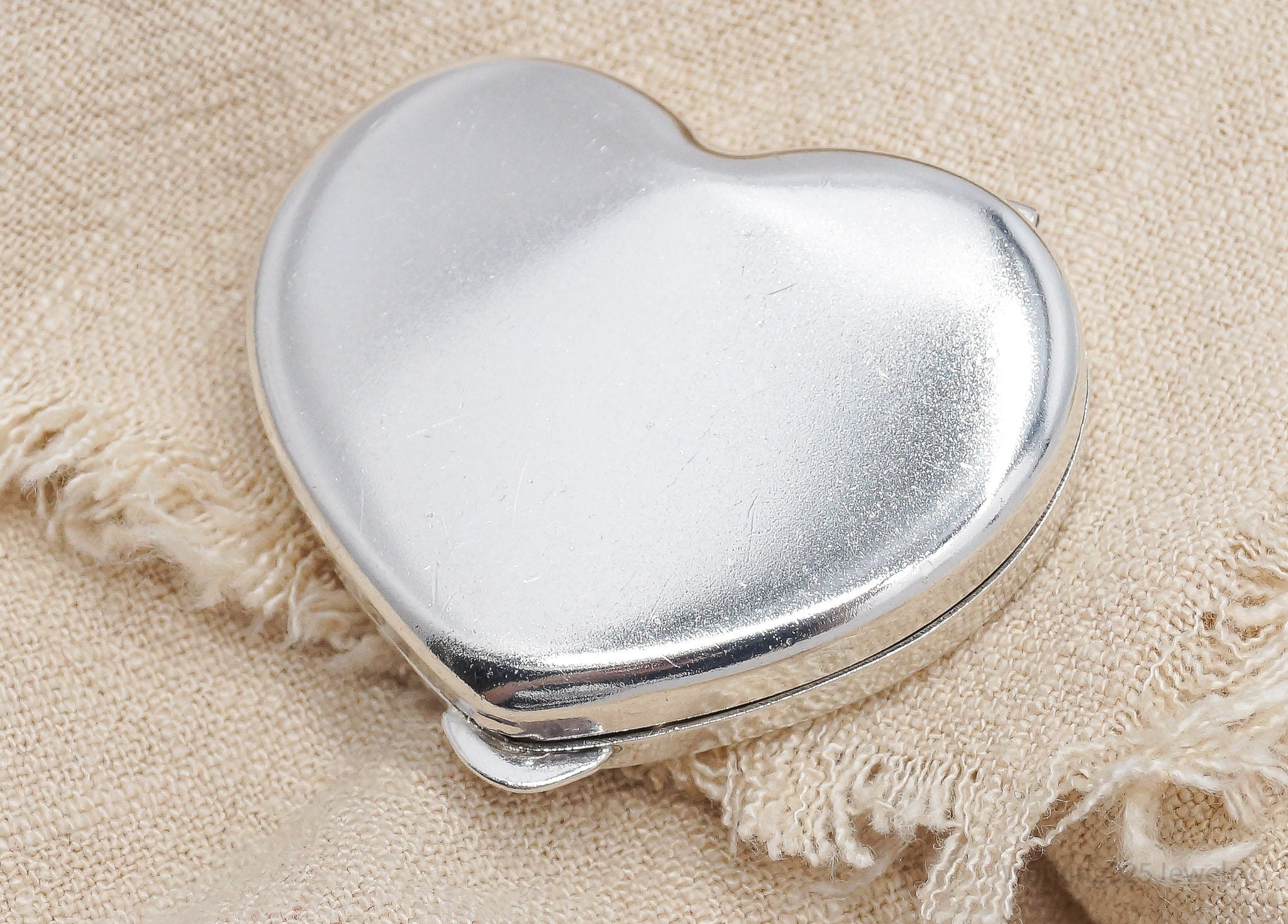 Rare Vintage Tiffany & Company Heart Shaped Sterling Silver Box