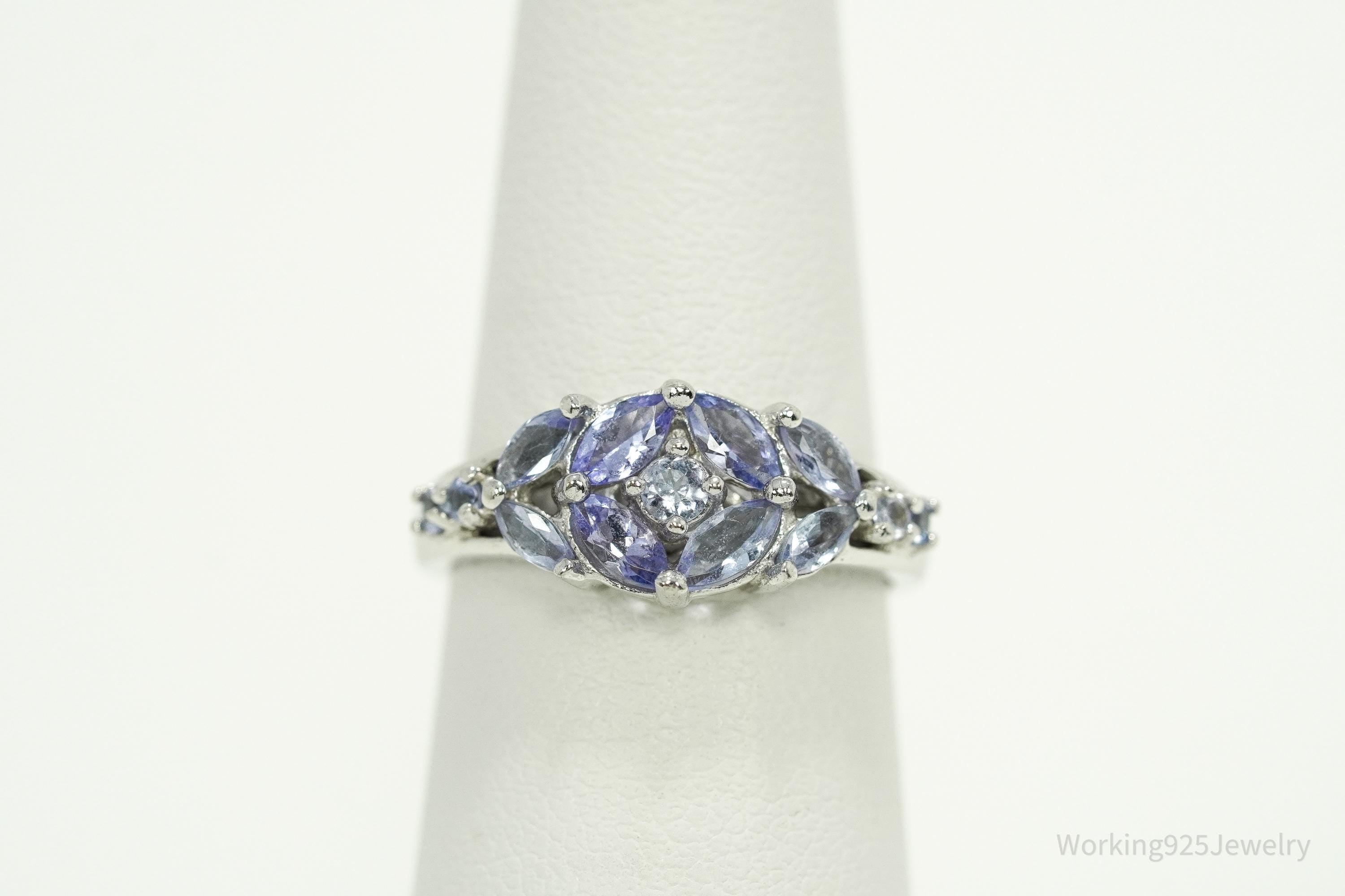 Vintage Designer STAUER Tanzanite Sterling Silver Ring - Size 6.25