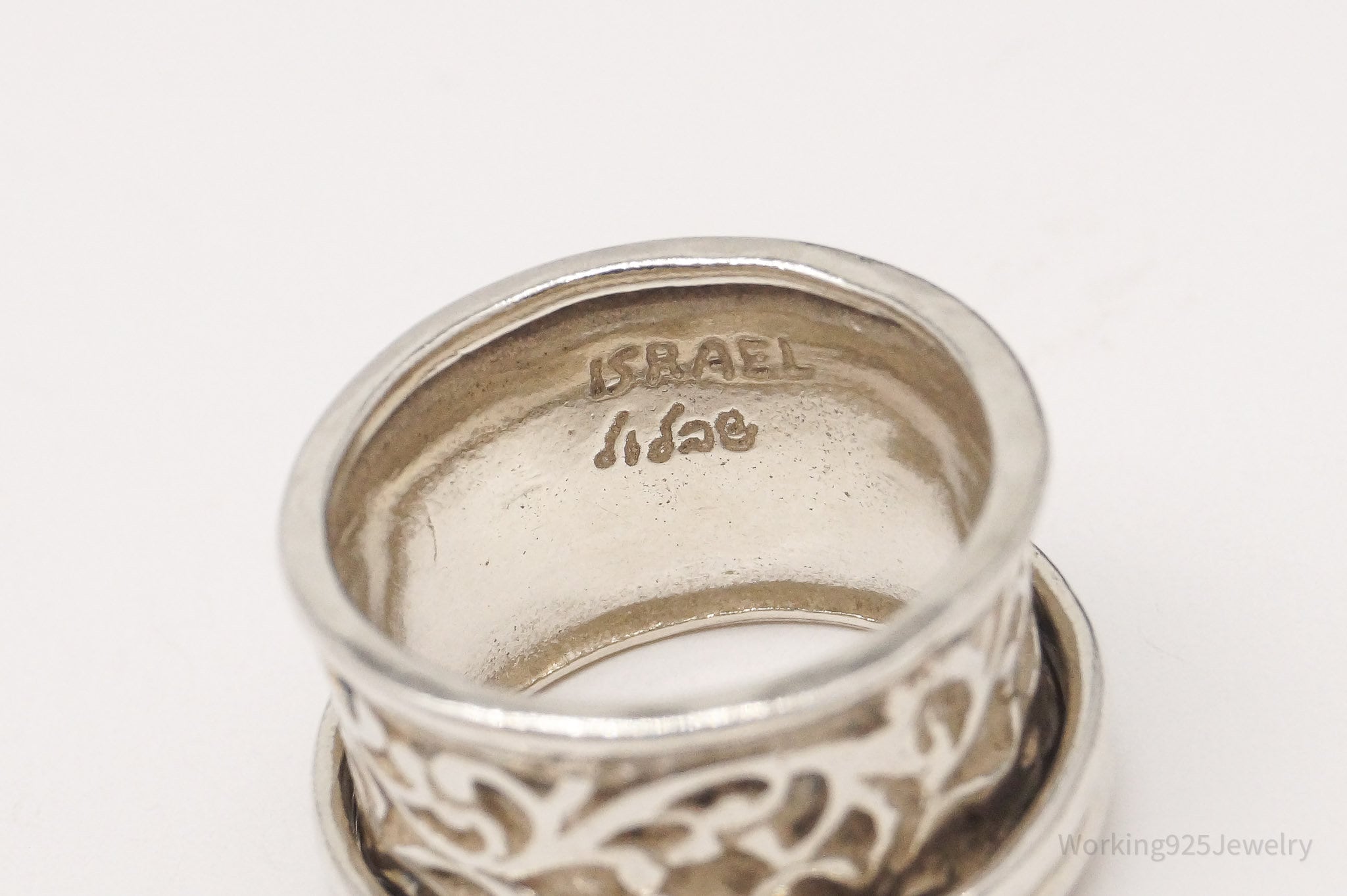 Vintage Shablool Didae Israel Sterling Silver Spinner Ring - Size 5.25