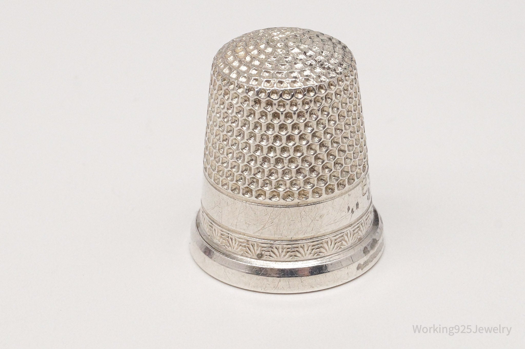 Antique Ketcham McDougall Sterling Silver Thimble Size 8