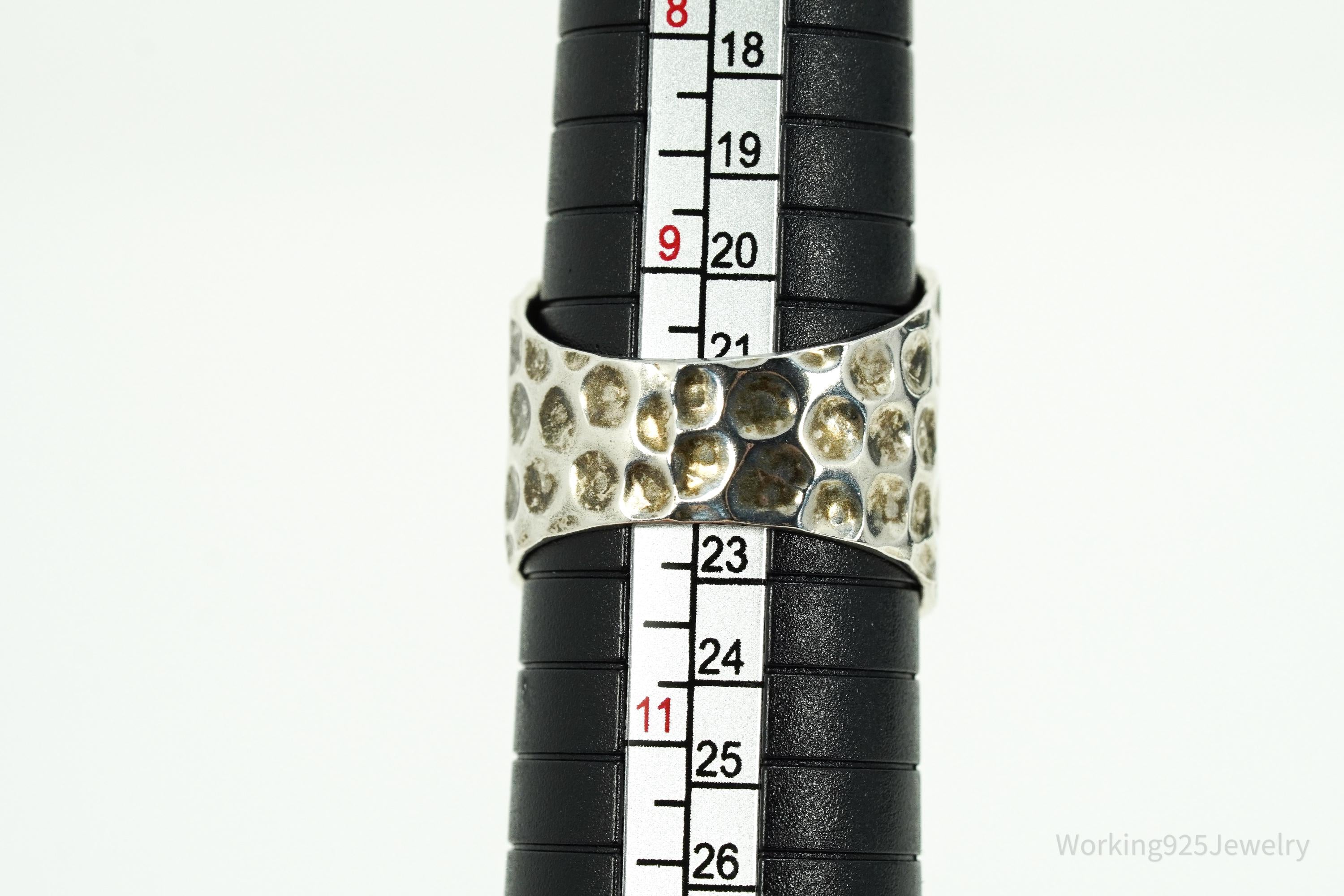 Vintage Designer Madeline Andree Turquoise Sterling Silver Ring - Size 10