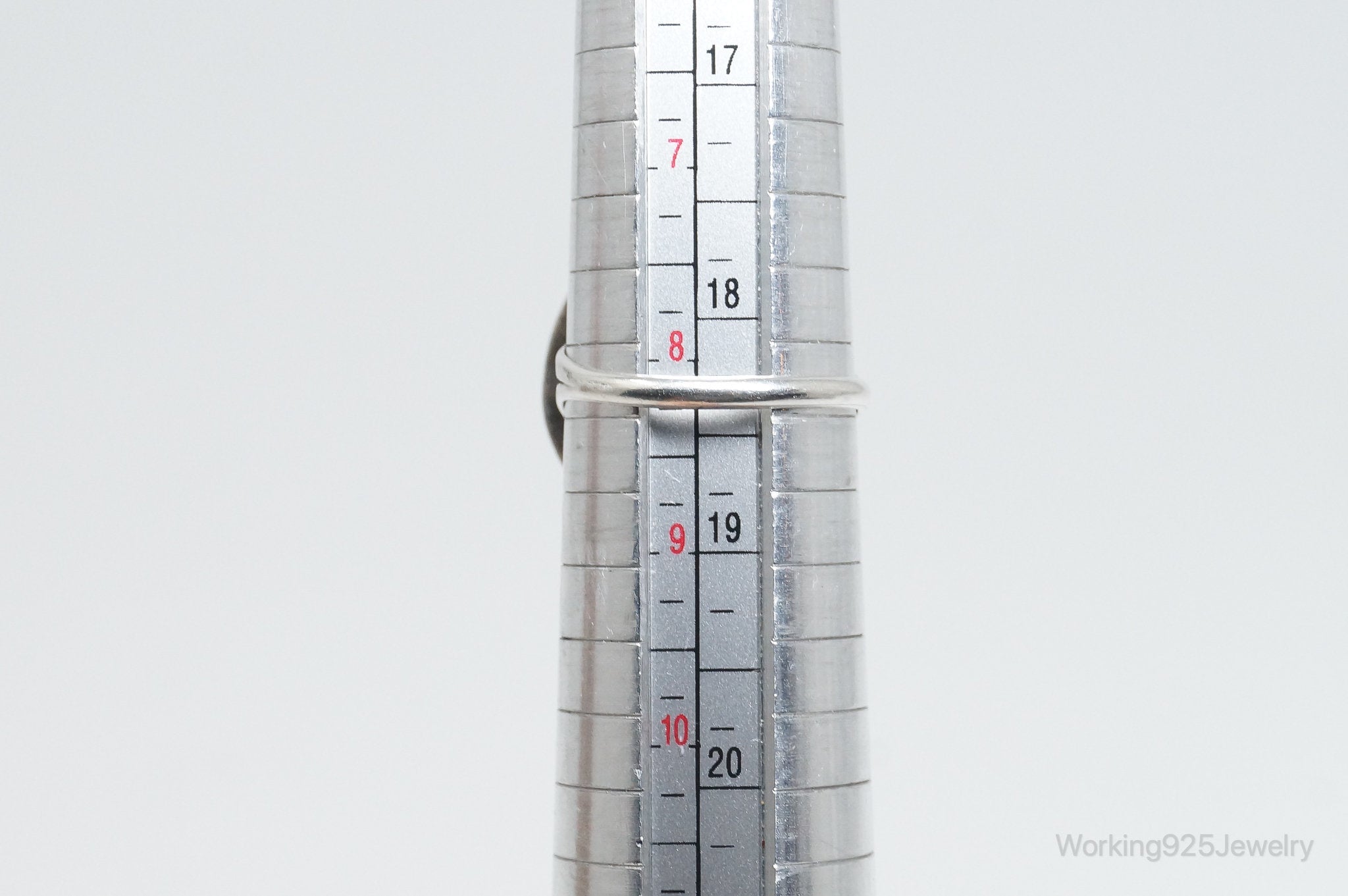 Vintage Native American Blue Turquoise Unsigned Sterling Silver Ring - SZ 8.25