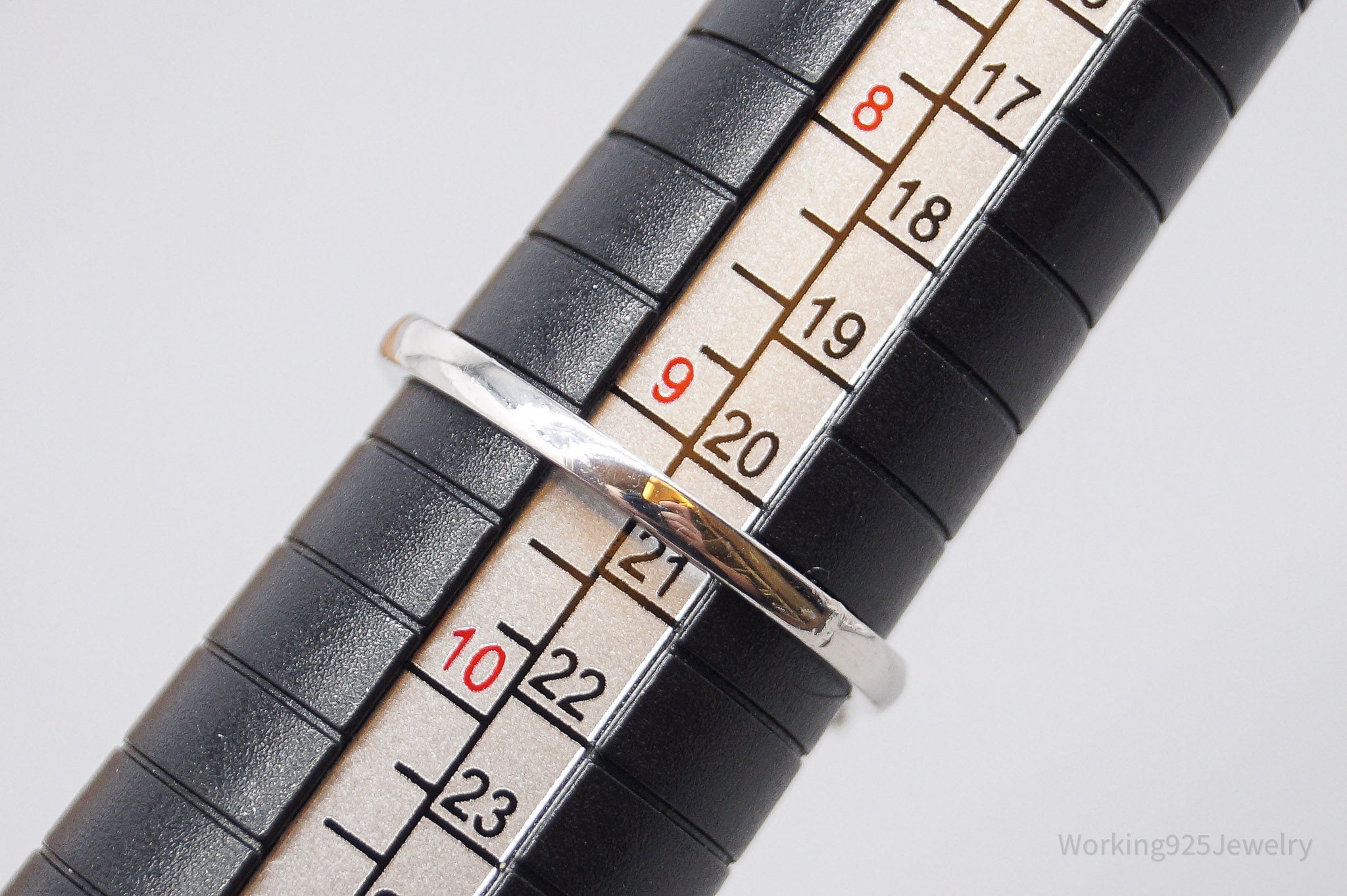 Vintage Black Onyx Cubic Zirconia Sterling Silver Ring - Size 9.25