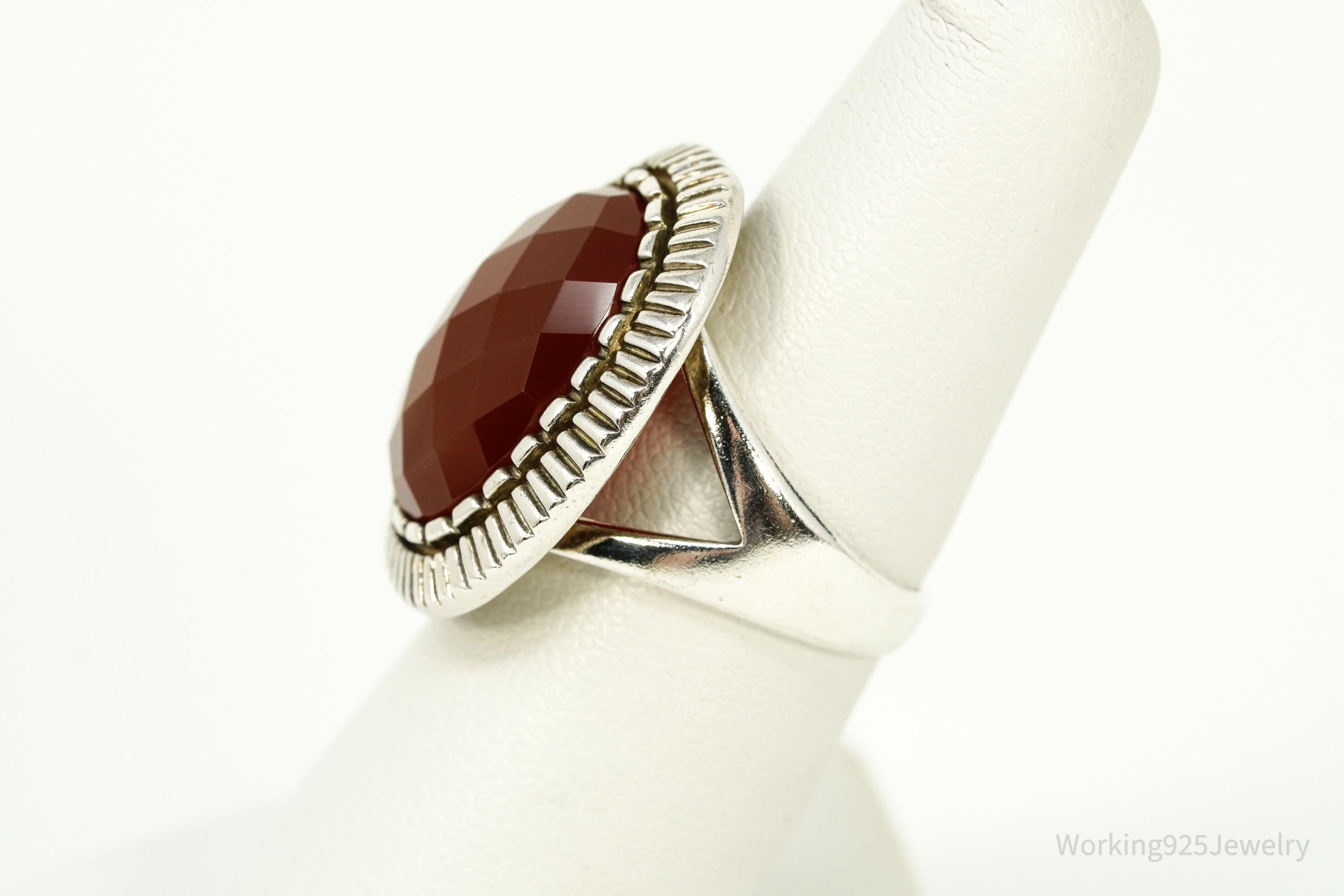 Vintage Designer Whitney Kelly Carnelian Sterling Silver Ring - Size 6