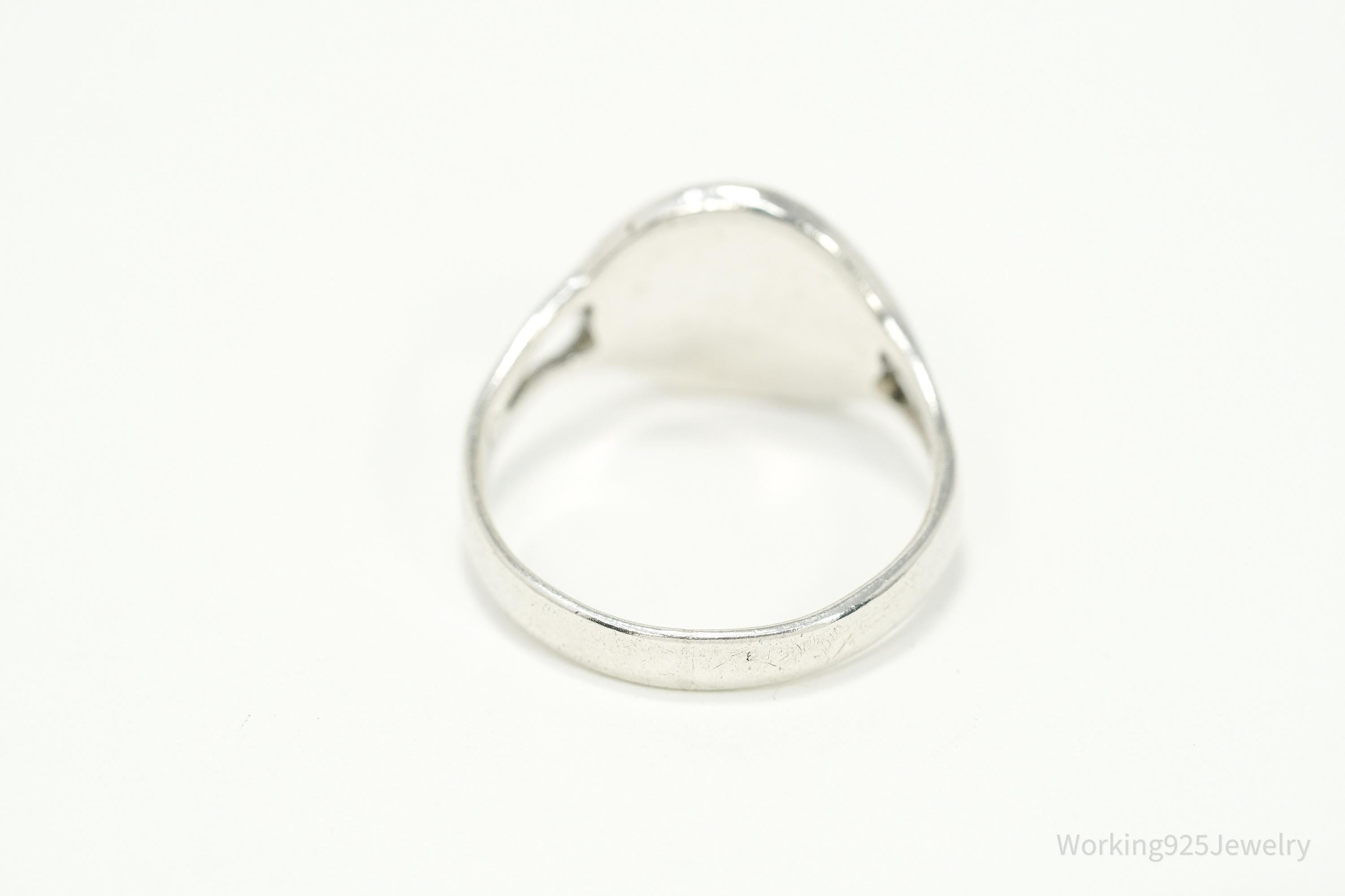 Vintage Om Symbol Sterling Silver Ring - Size 7.25