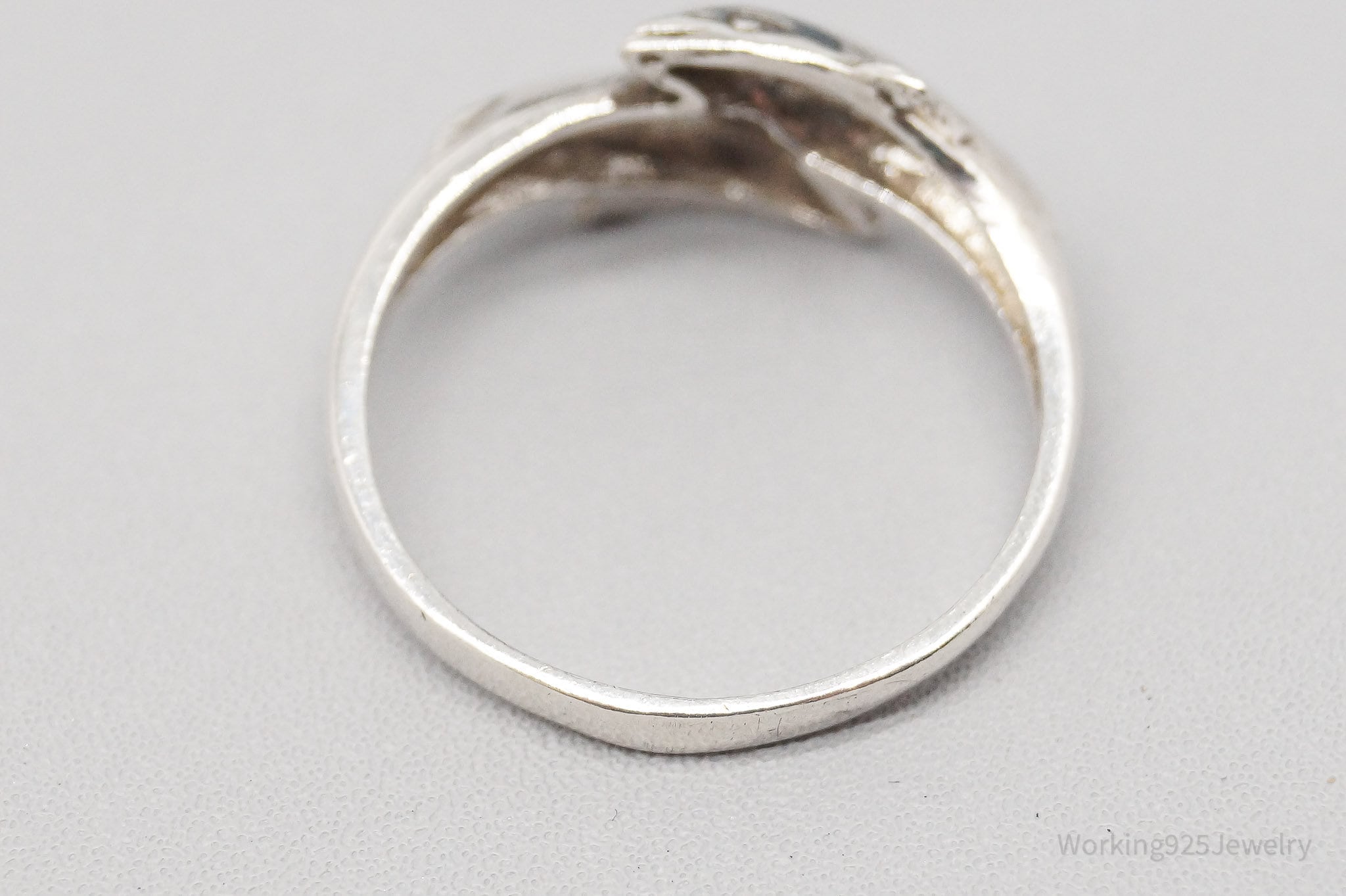 Vintage Dolphins Sterling Silver Ring - Size 7.75