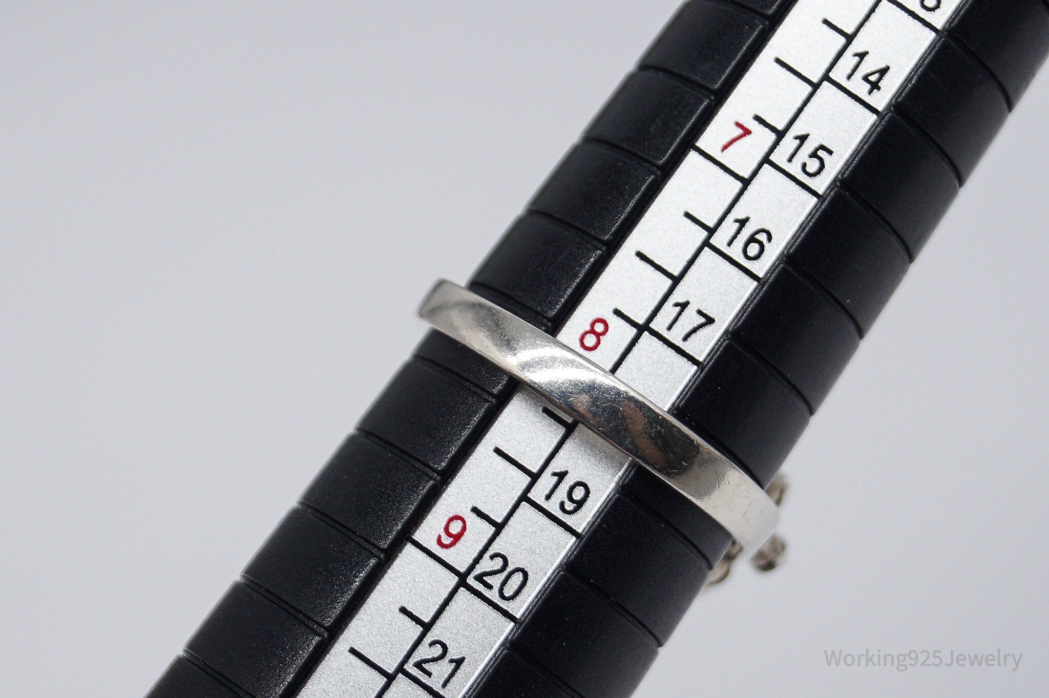 Vintage Purple & White Diamonique Cubic Zirconia Sterling Silver Ring - Size 8