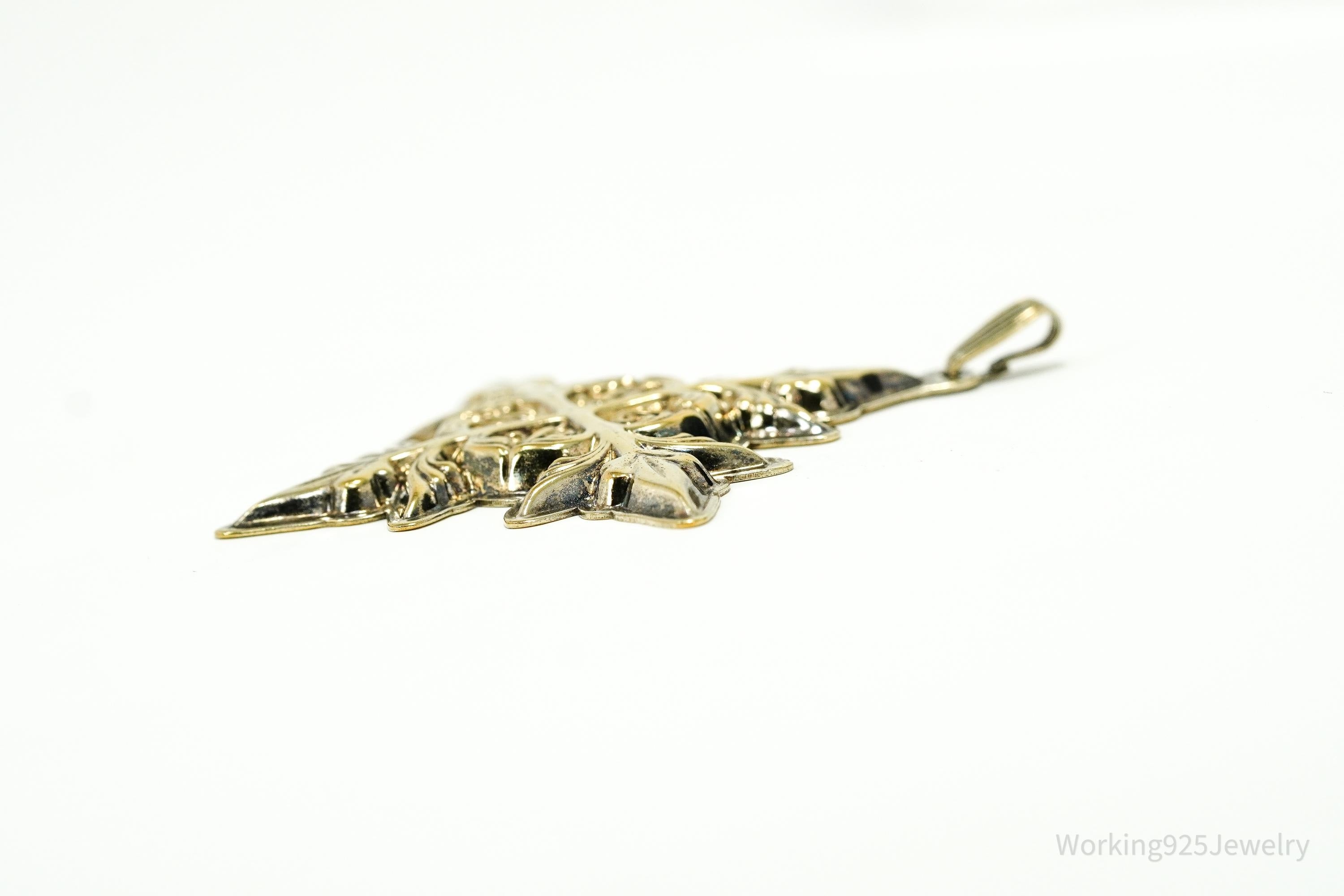 Vintage Large 1982 Reed & Barton Christmas Cross Sterling Silver Tree Ornament