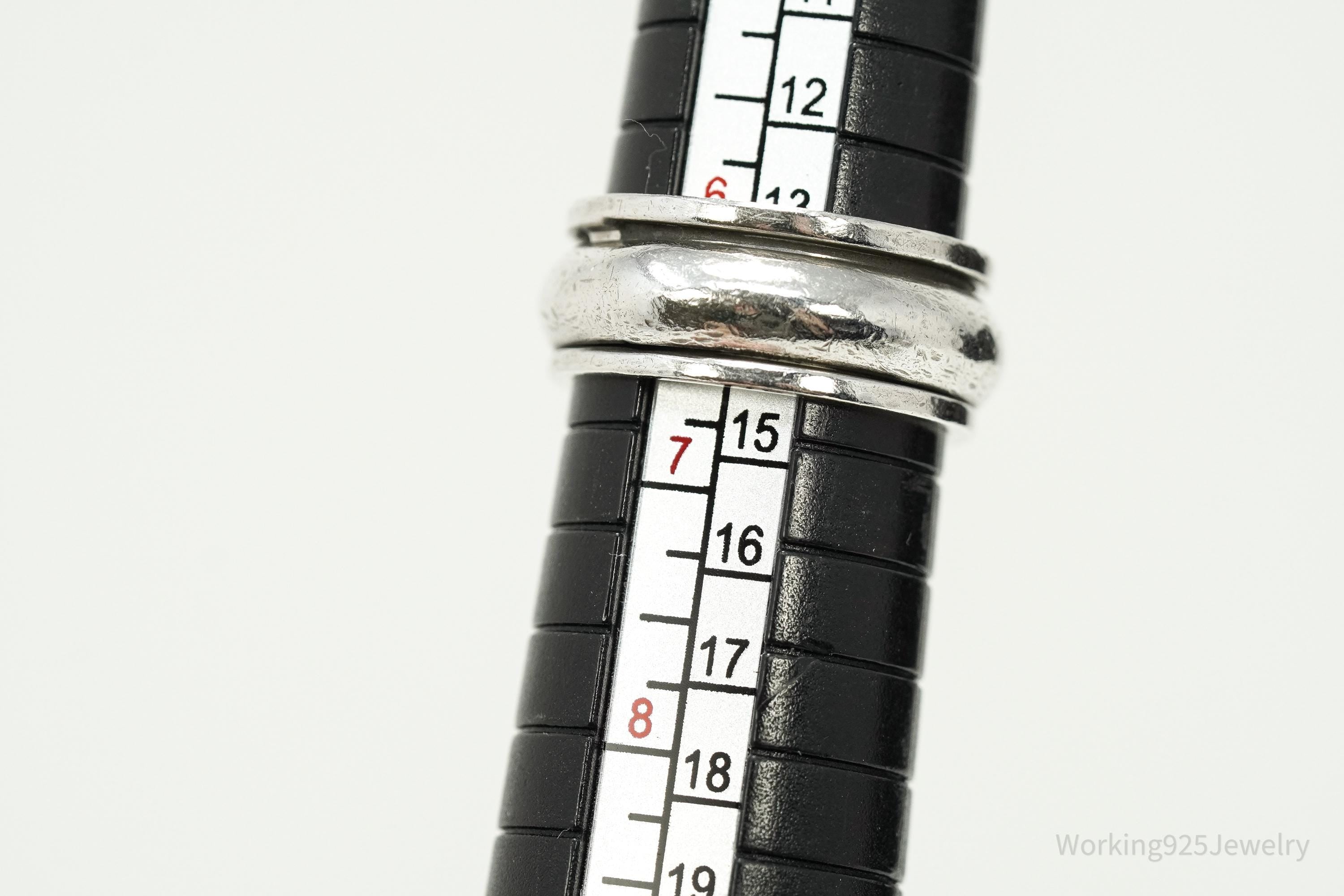 Vintage Sterling Silver Spinner Band Ring Size 6.5