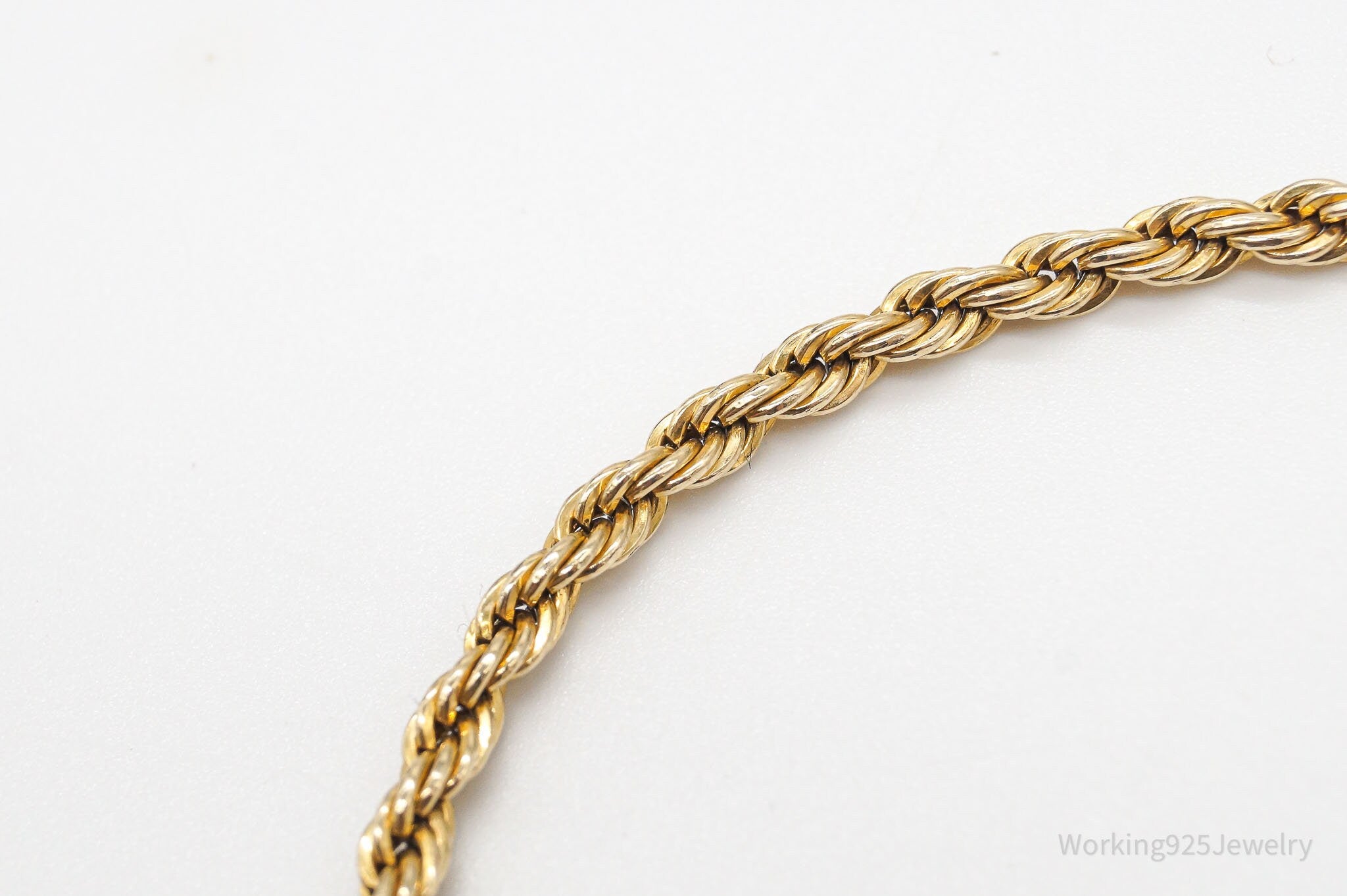 Vintage 14K Gold Filled Rope Chain Bracelet