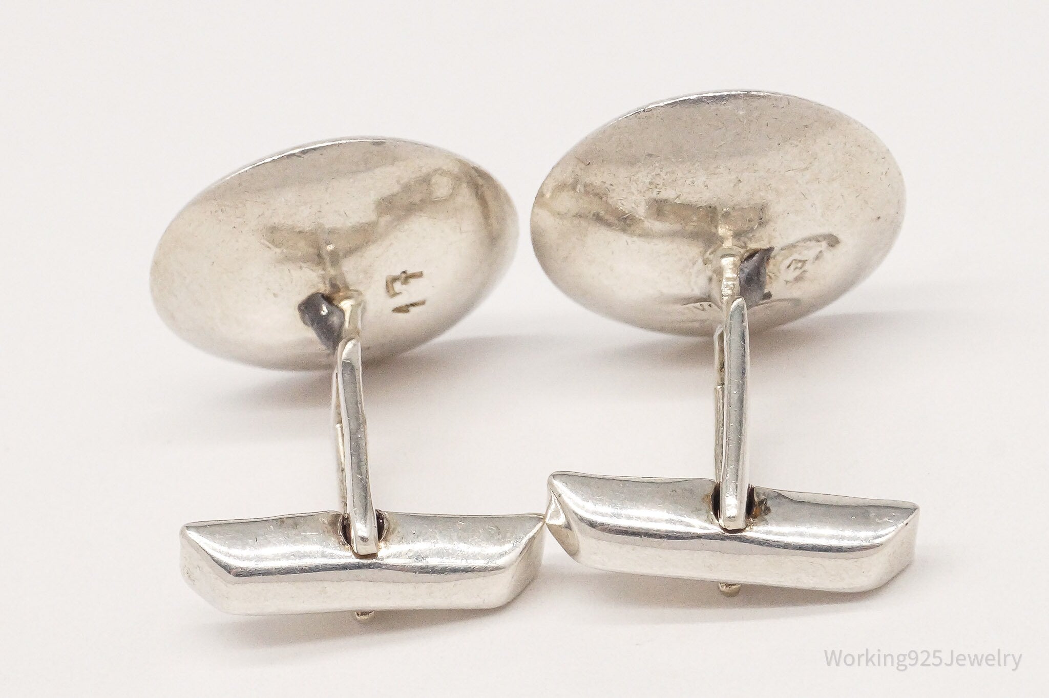 Rare Vintage Sigi Tasco Pineda Mexico Modernist Sterling Silver Cufflinks #17