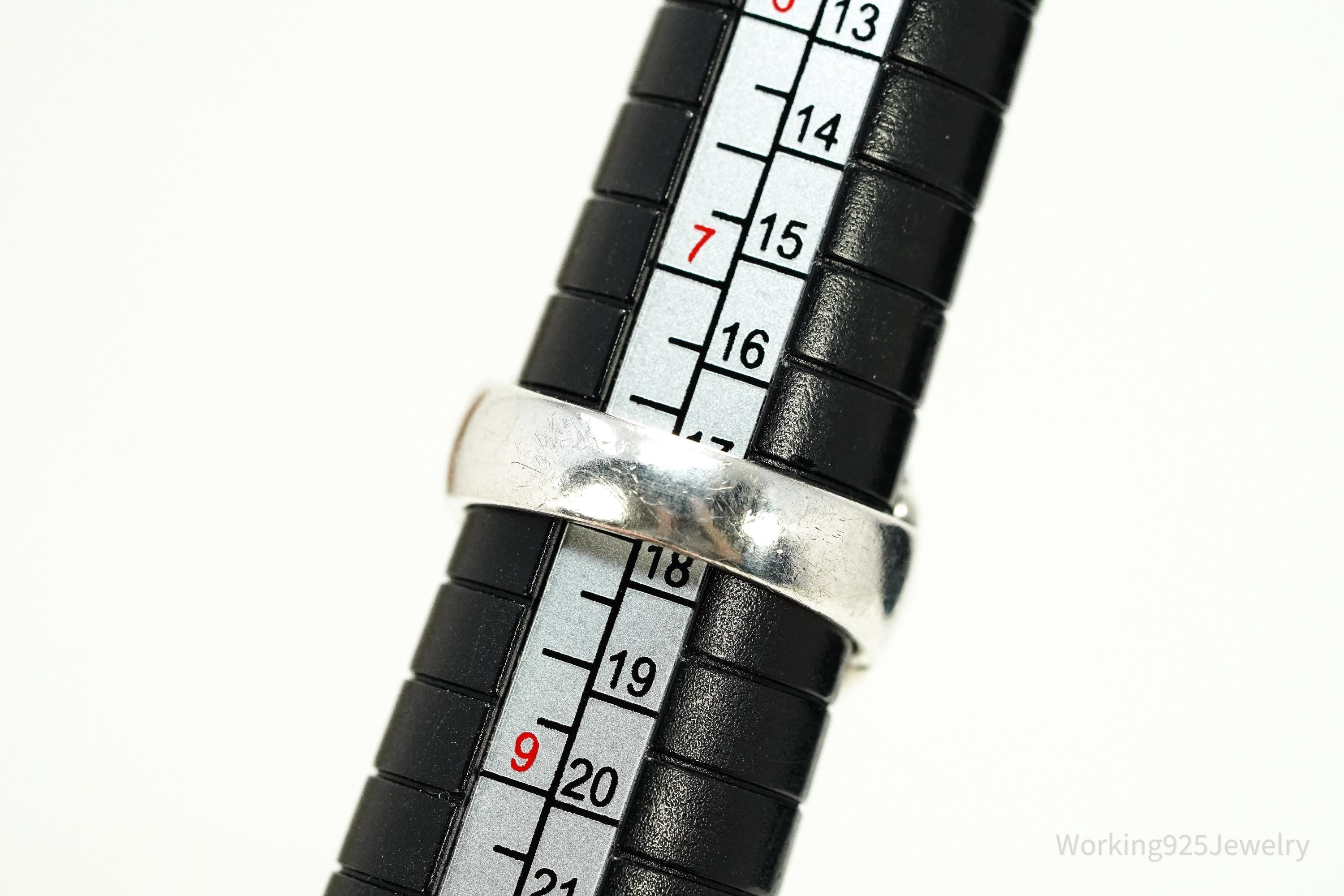 Vintage Native Carolyn Pollack Turquoise Sterling Silver Ring - Size 8