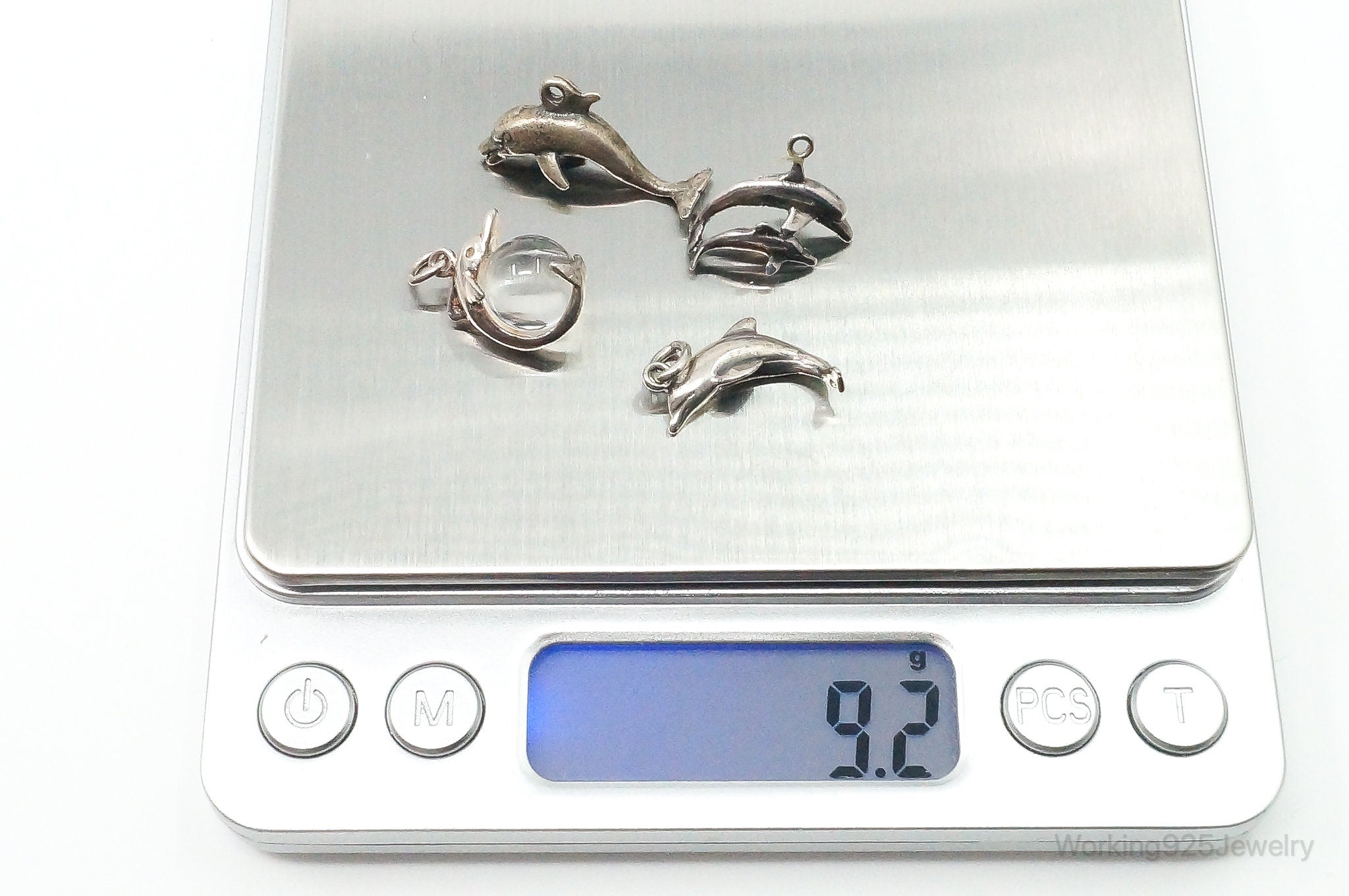 Vintage Antique Ocean Sea Life Dolphins Sterling Silver Charms Lot