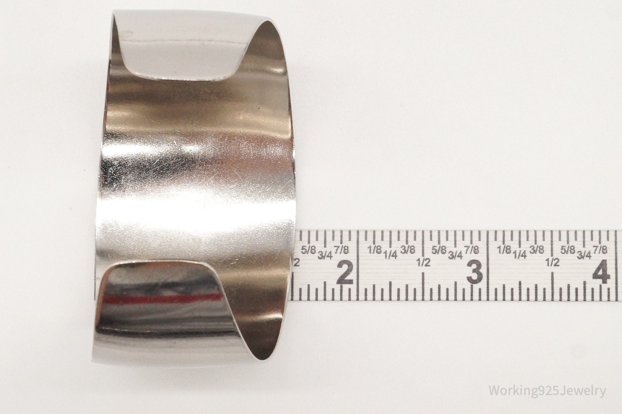 Antique Designer Danecraft Sterling Silver Wide Cuff Bracelet