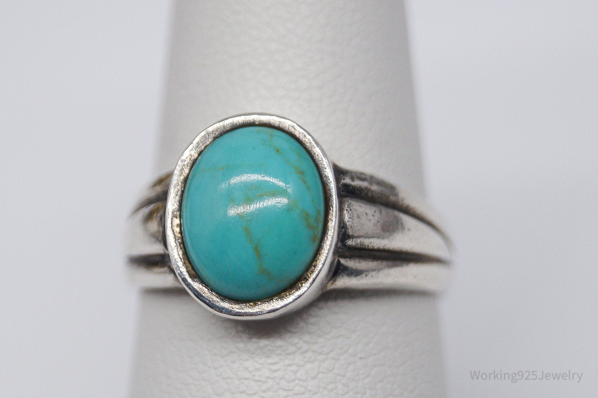 Vintage Turquoise Sterling Silver Ring - Size 7