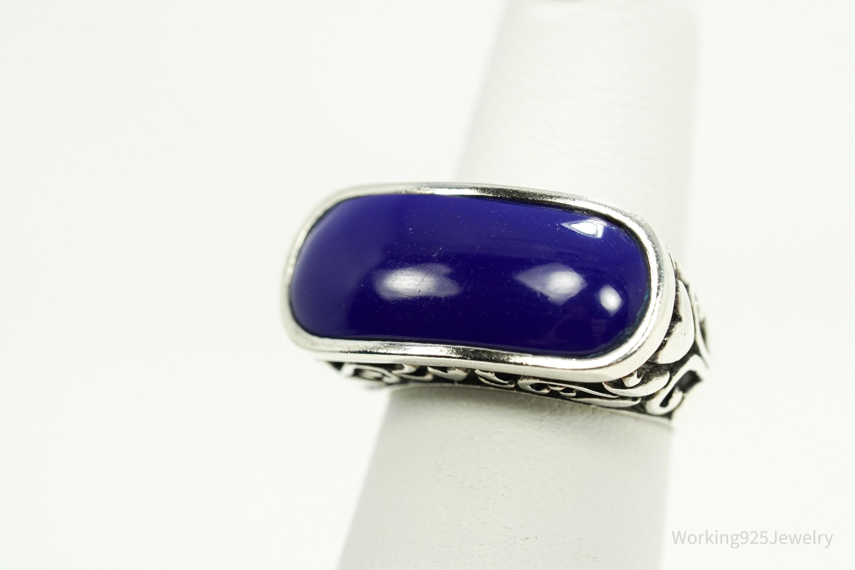 Vintage Lapis Lazuli Sterling Silver Ring - Size 6