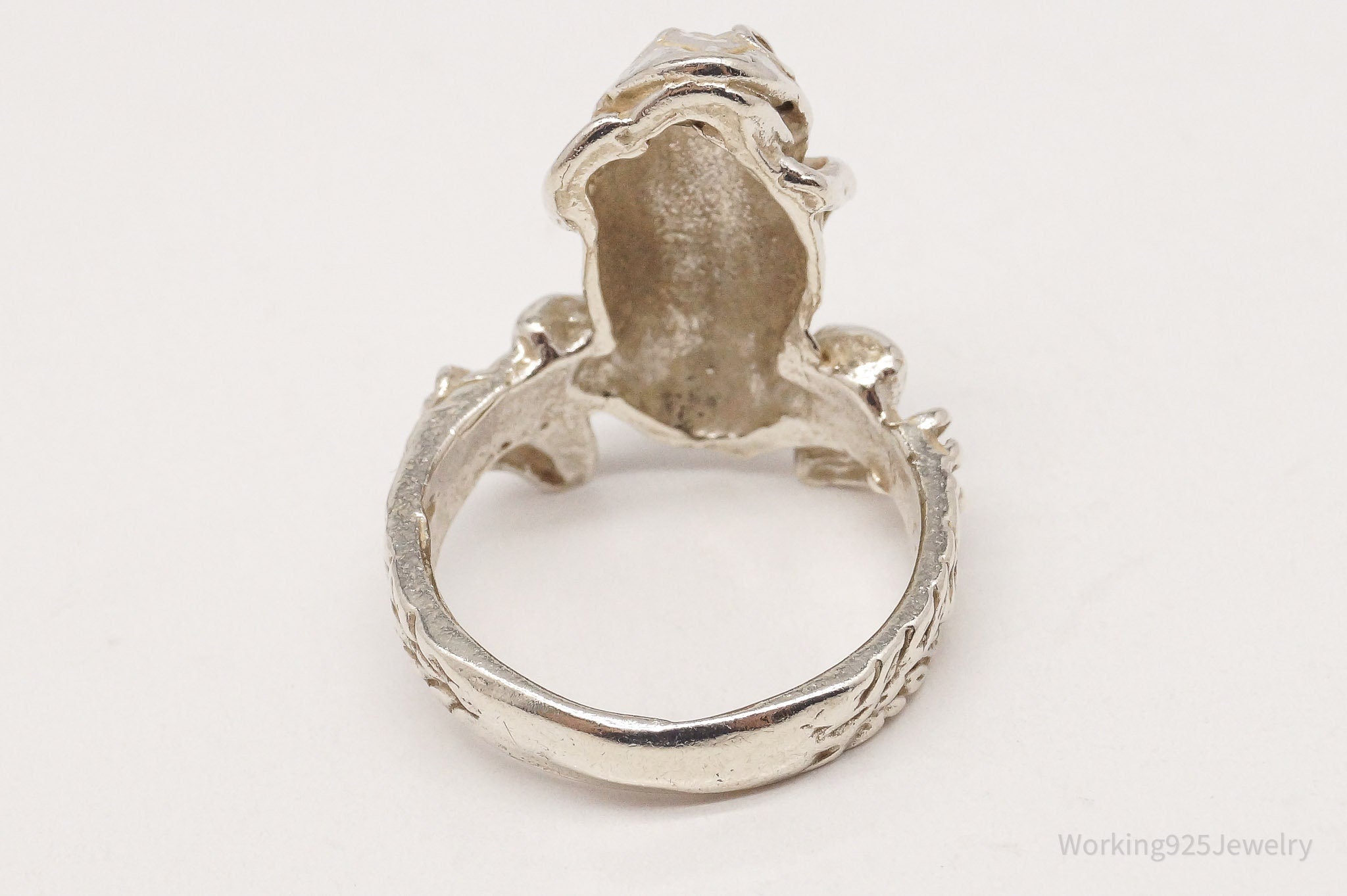 Vintage Frog Sterling Silver Ring - Size 6.25