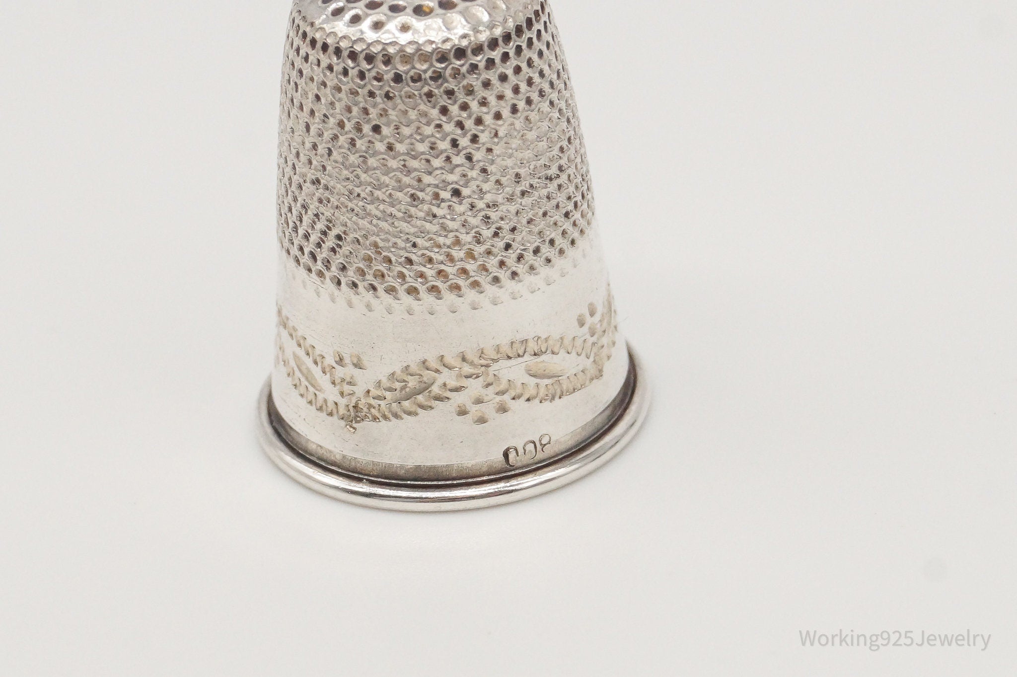 1800s Antique Dome 800 Silver Thimble