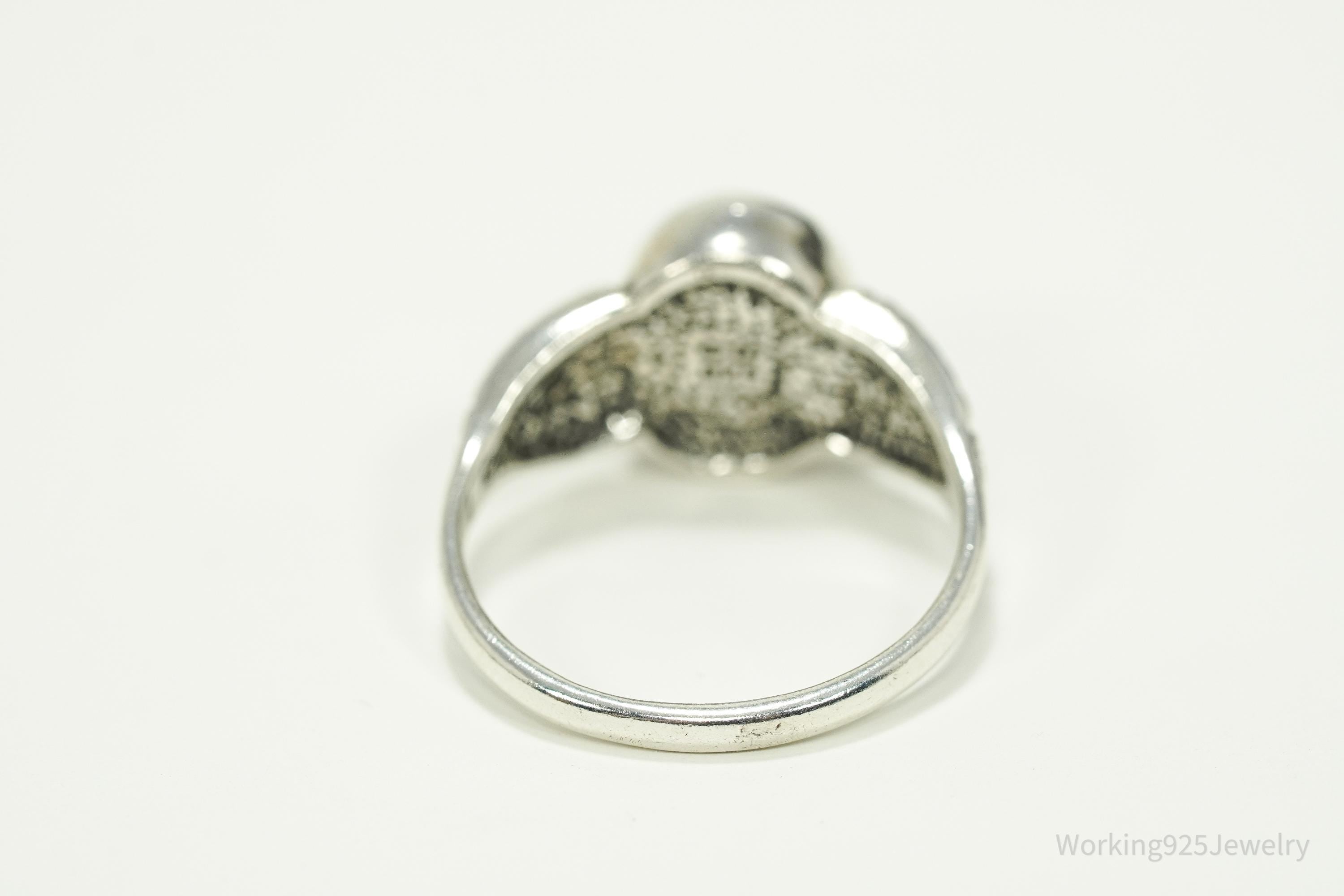 Vintage Lapis Lazuli Sterling Silver Ring - Size 8