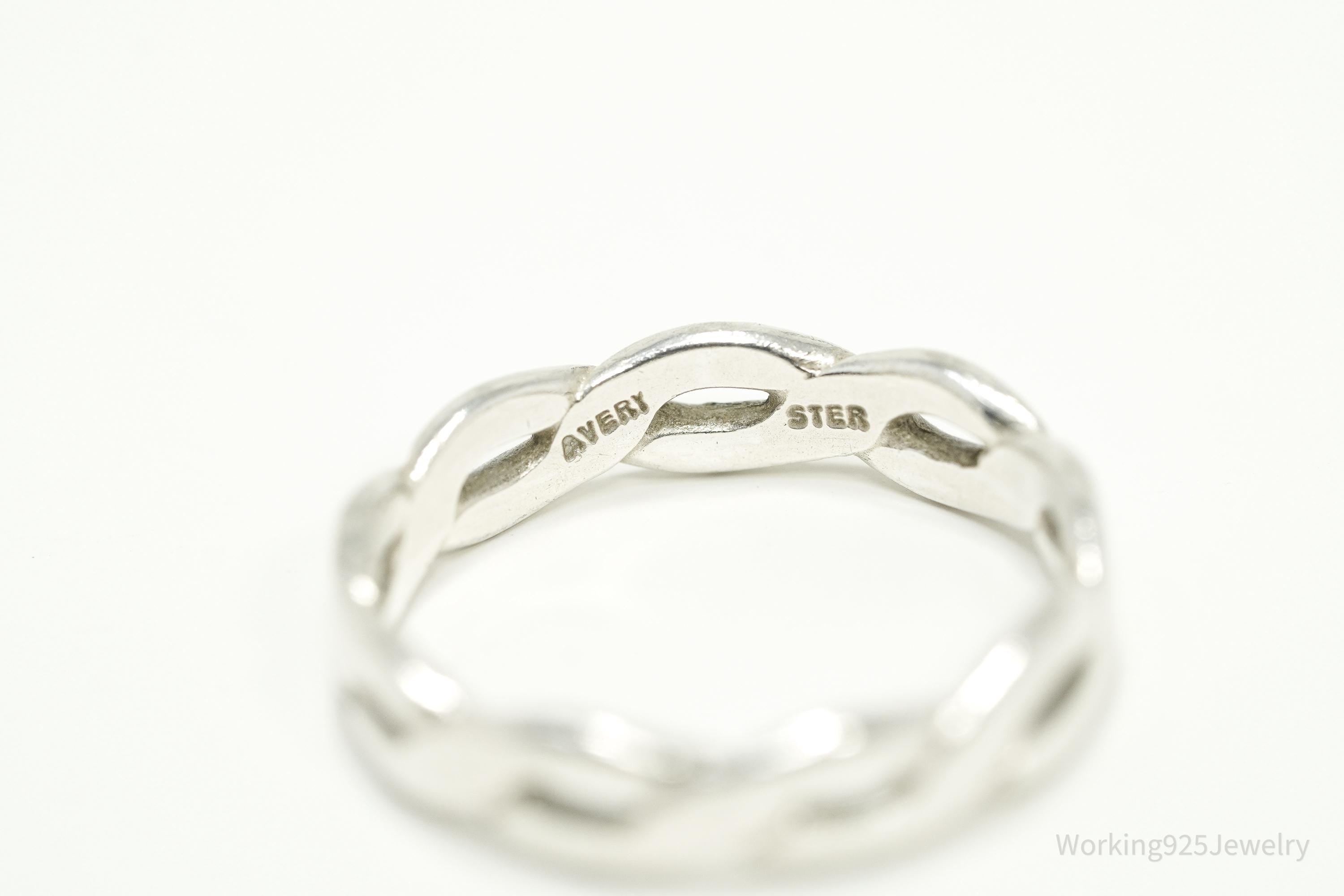 Rare Retired Vintage James Avery Twisted Wire Sterling Silver Ring Size 6