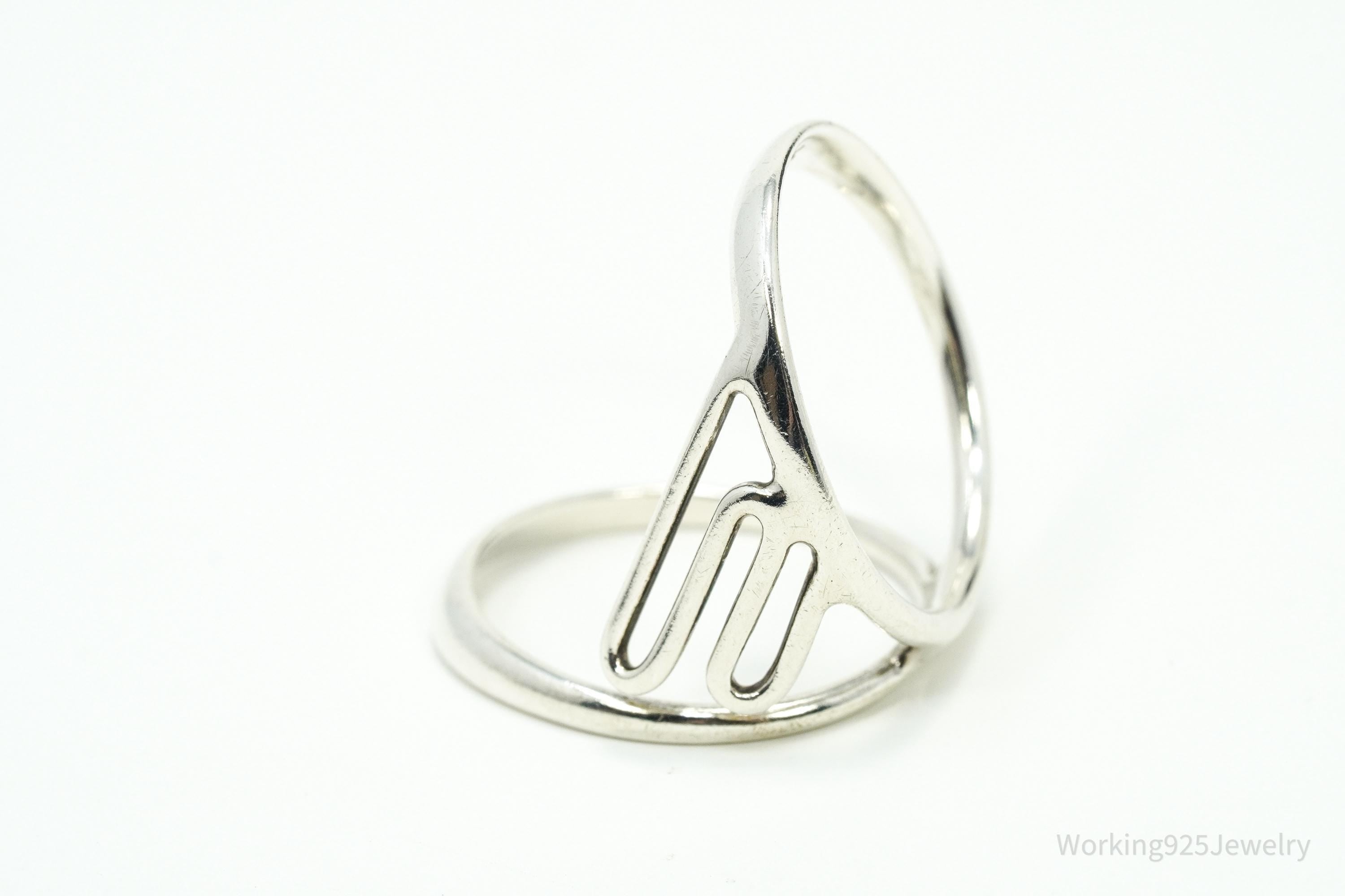 Vintage Thumb Splint Hyperextension Arthritis Silver Ring - Size 9.25