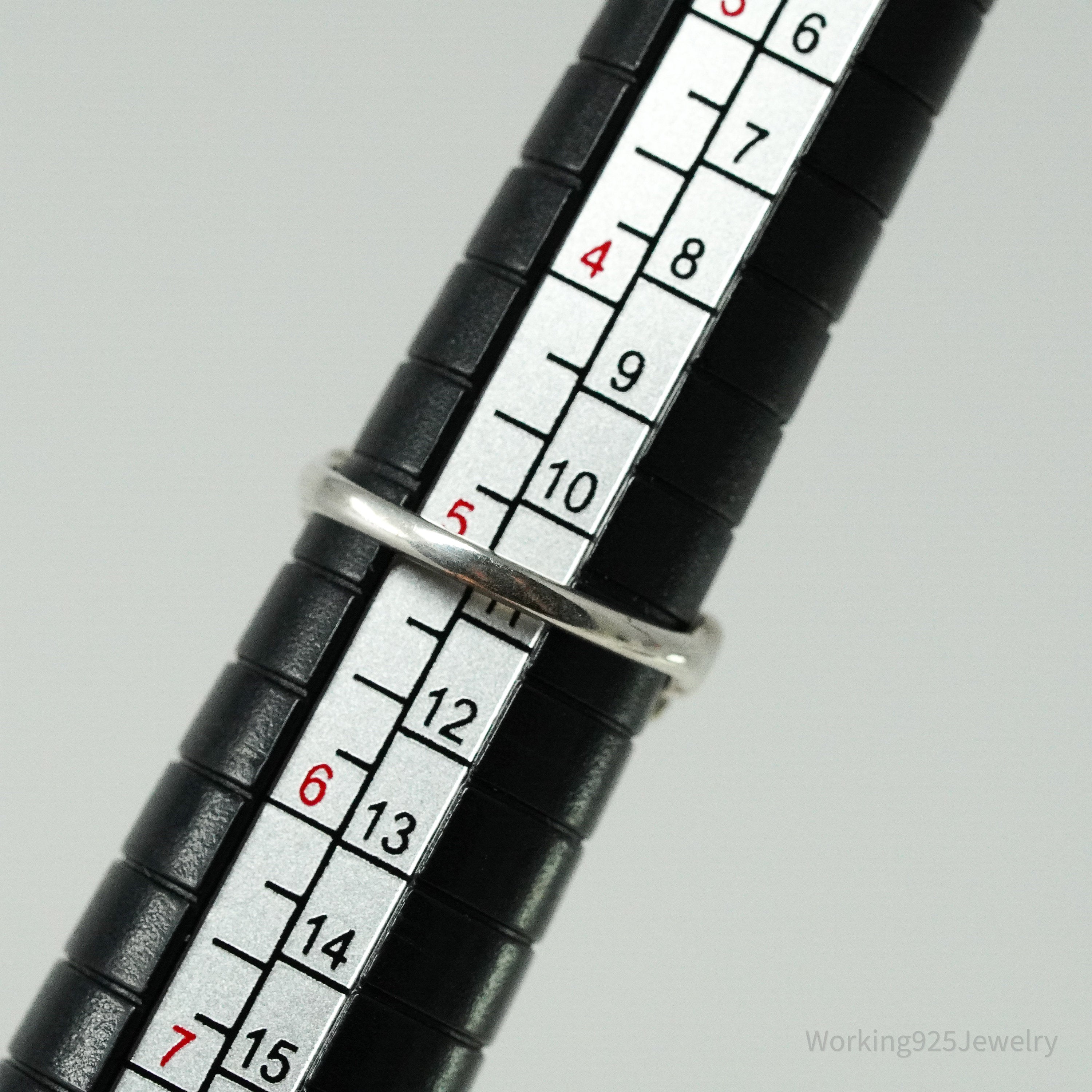 Vintage KABANA Diamonique Cubic Zirconia Sterling Silver Ring - Size 5