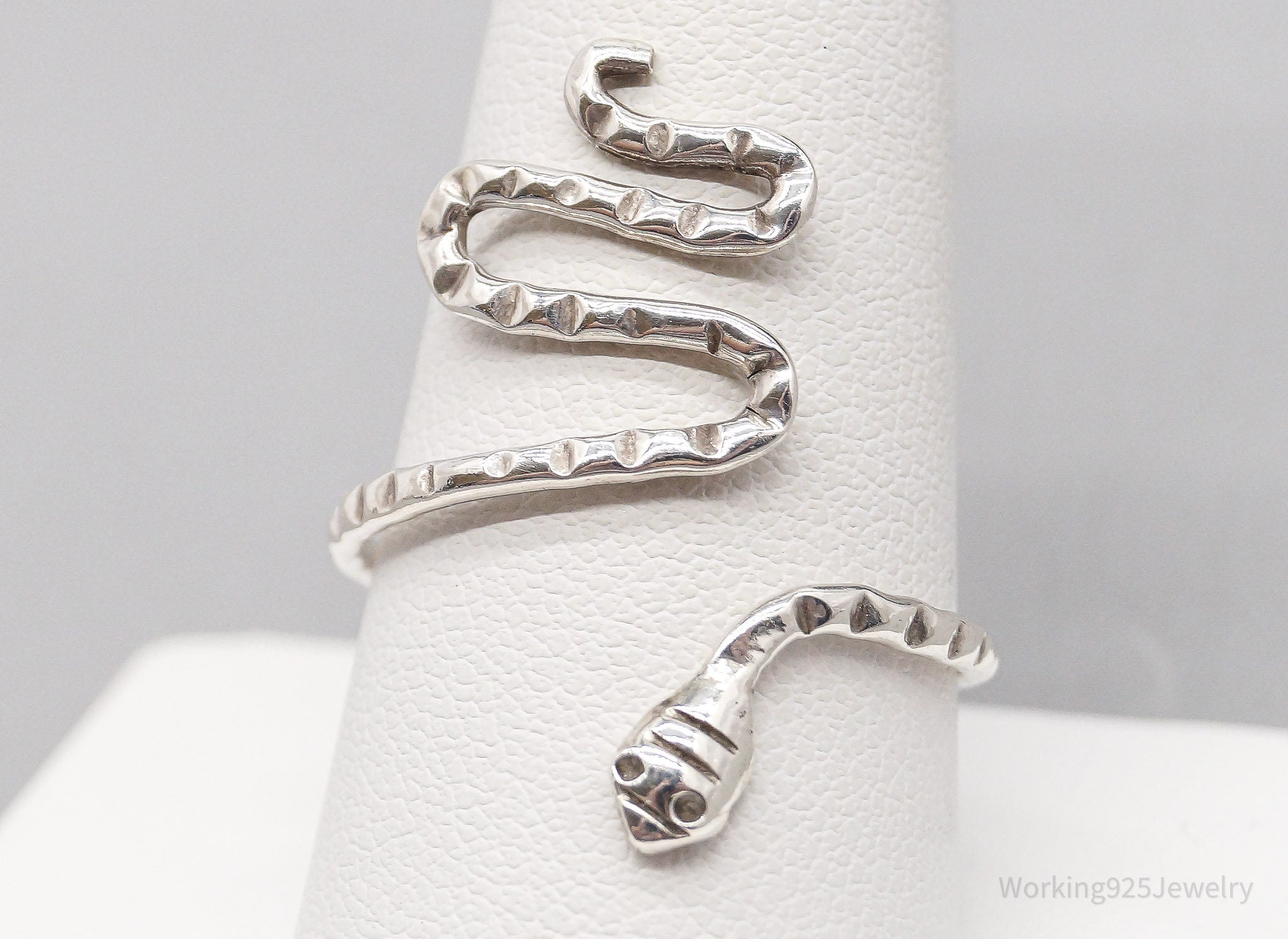 Vintage Wrapped Snake Sterling Silver Ring - Size 10.25