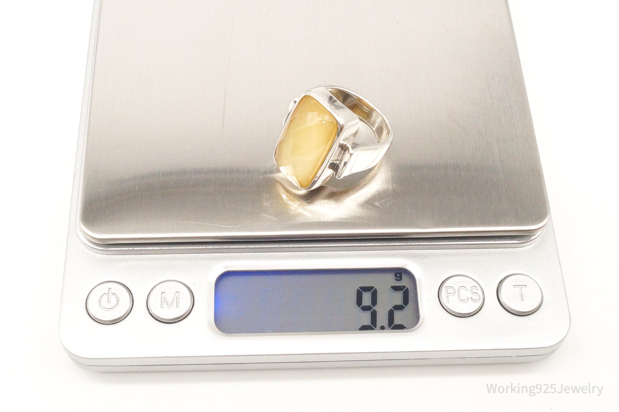 DSGN Whitney Kelly Doublet Yellow MOP Sterl. Sil. Ring 7.25