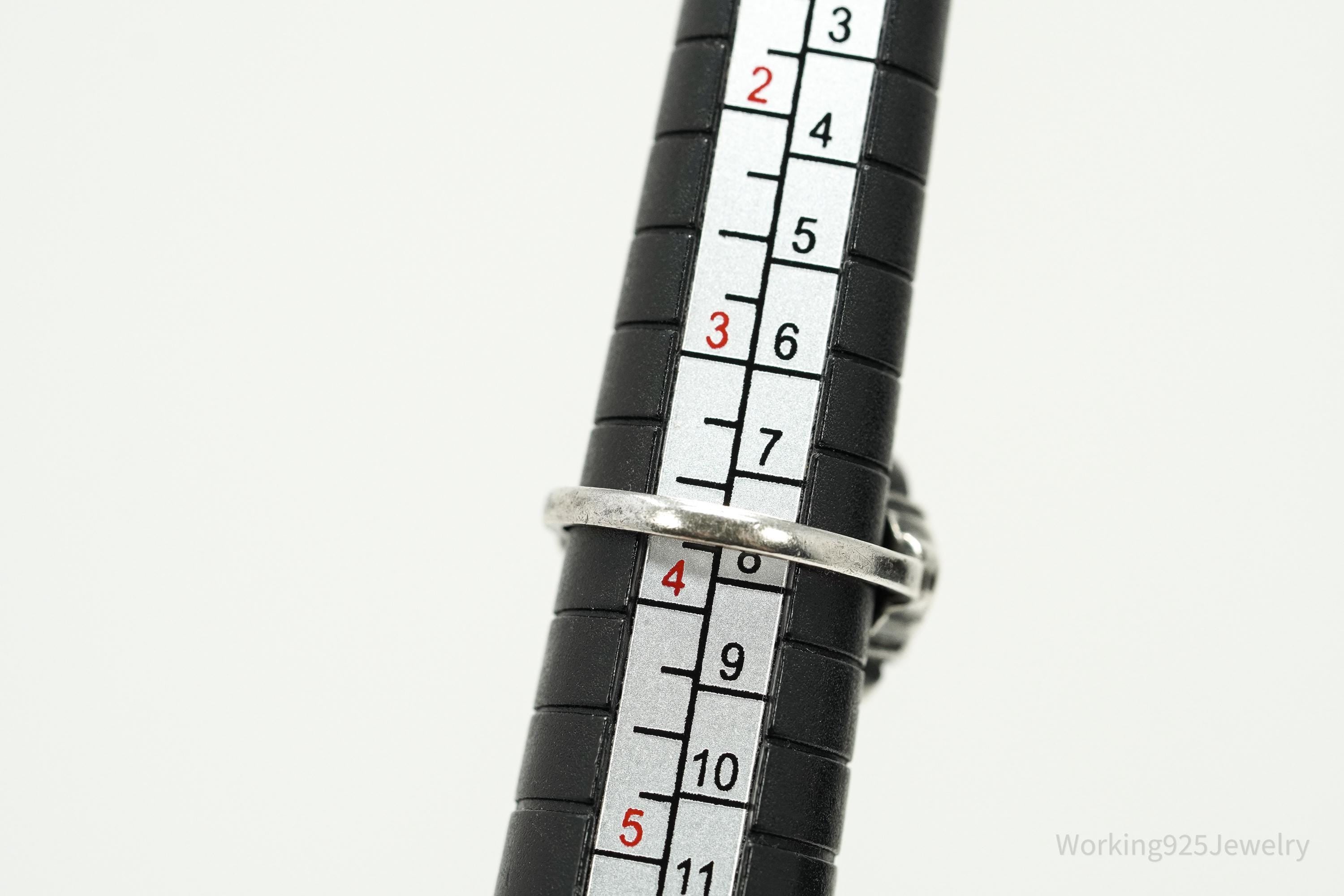 Antique Lapis Lazuli Sterling Silver Ring Size 3.75