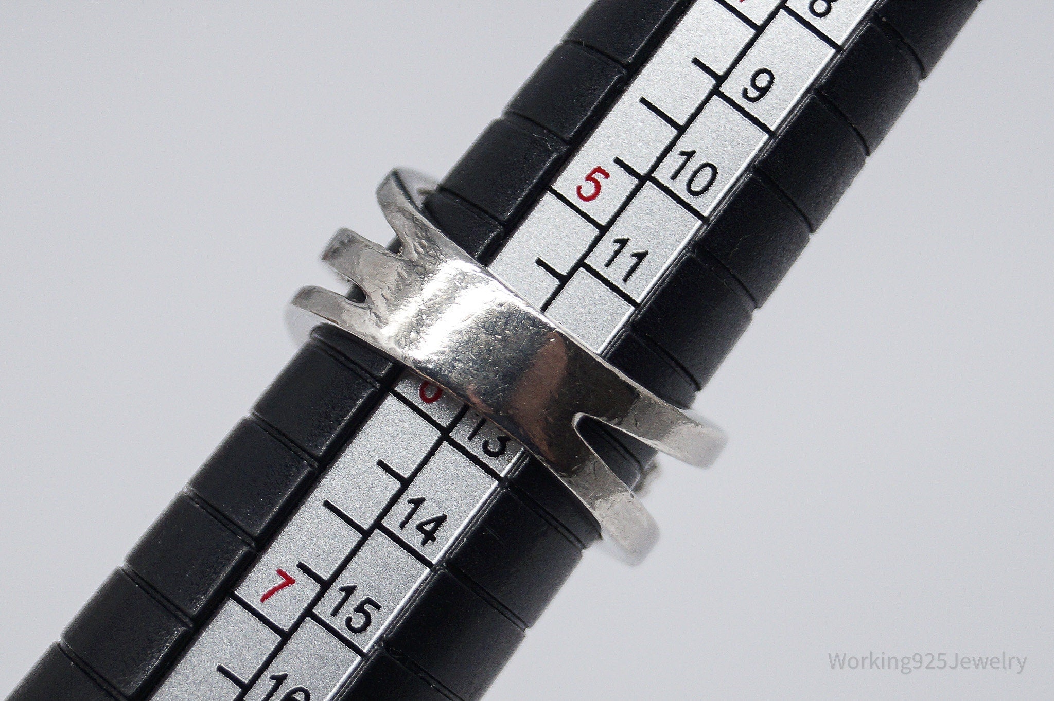 Vintage Cubic Zirconia Sterling Silver Ring - Size 5.75