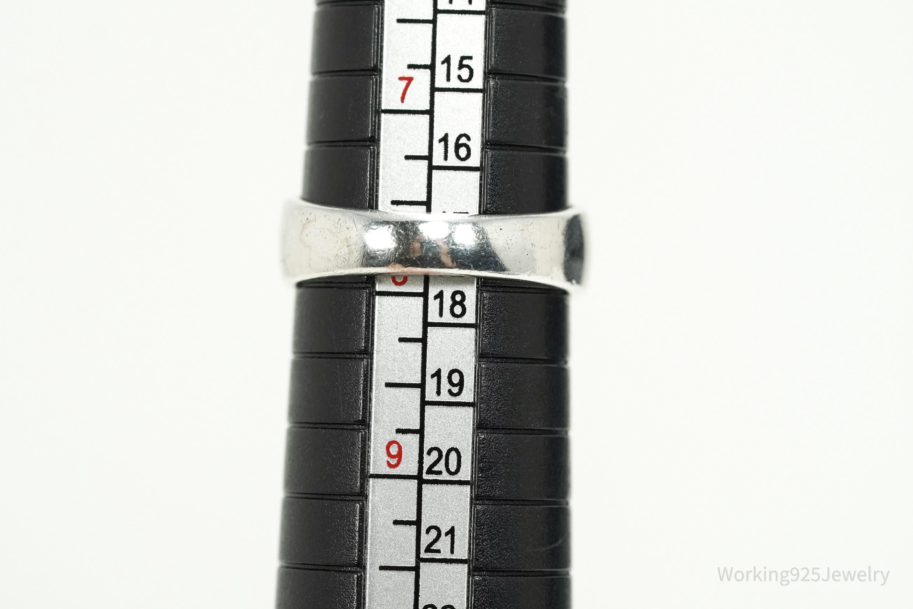 Vintage Tourmaline Sterling Silver Ring - Size 7.75