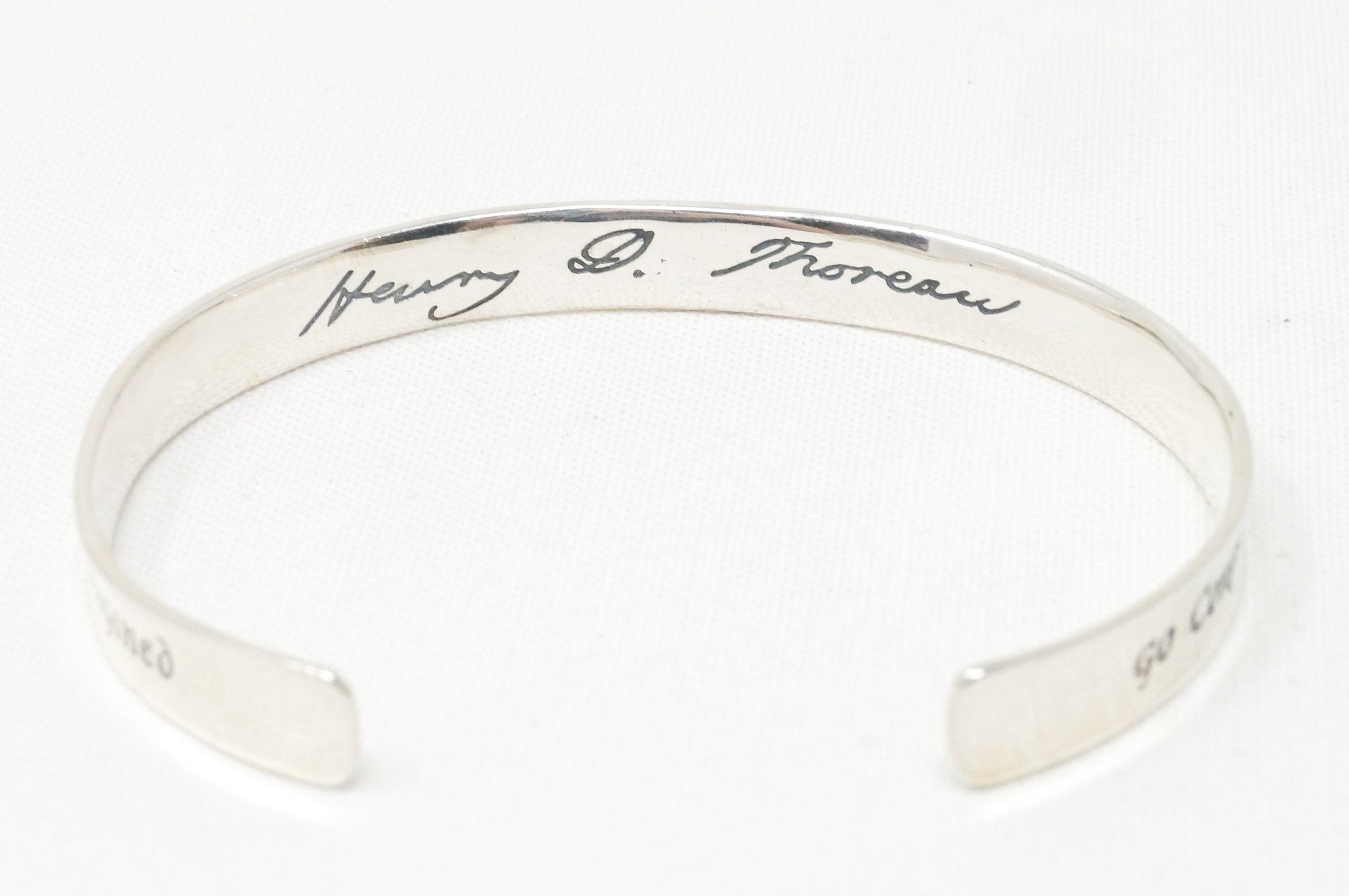 Vintage New York Designer Laurel Elliot Quote Sterling Silver Cuff Bracelet