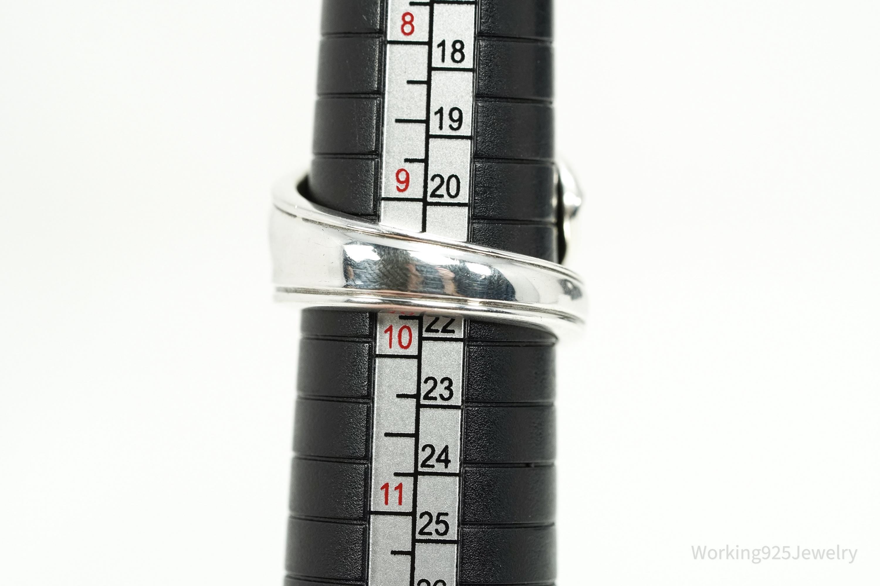 Antique Vintage Lily Of The Valley Sterling Silver Spoon Ring - Size 9.75