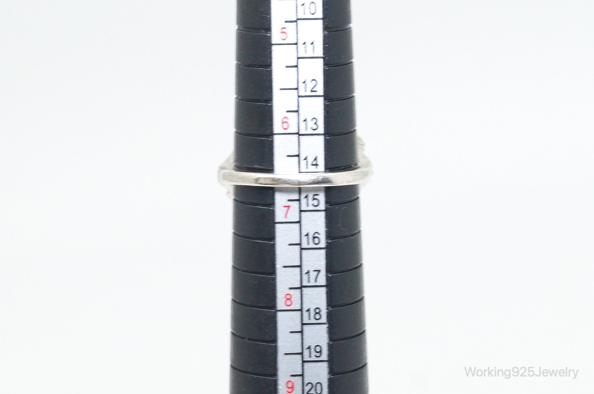 Antique Victorian Rhinestone Sterling Silver Ring - SZ 6.5