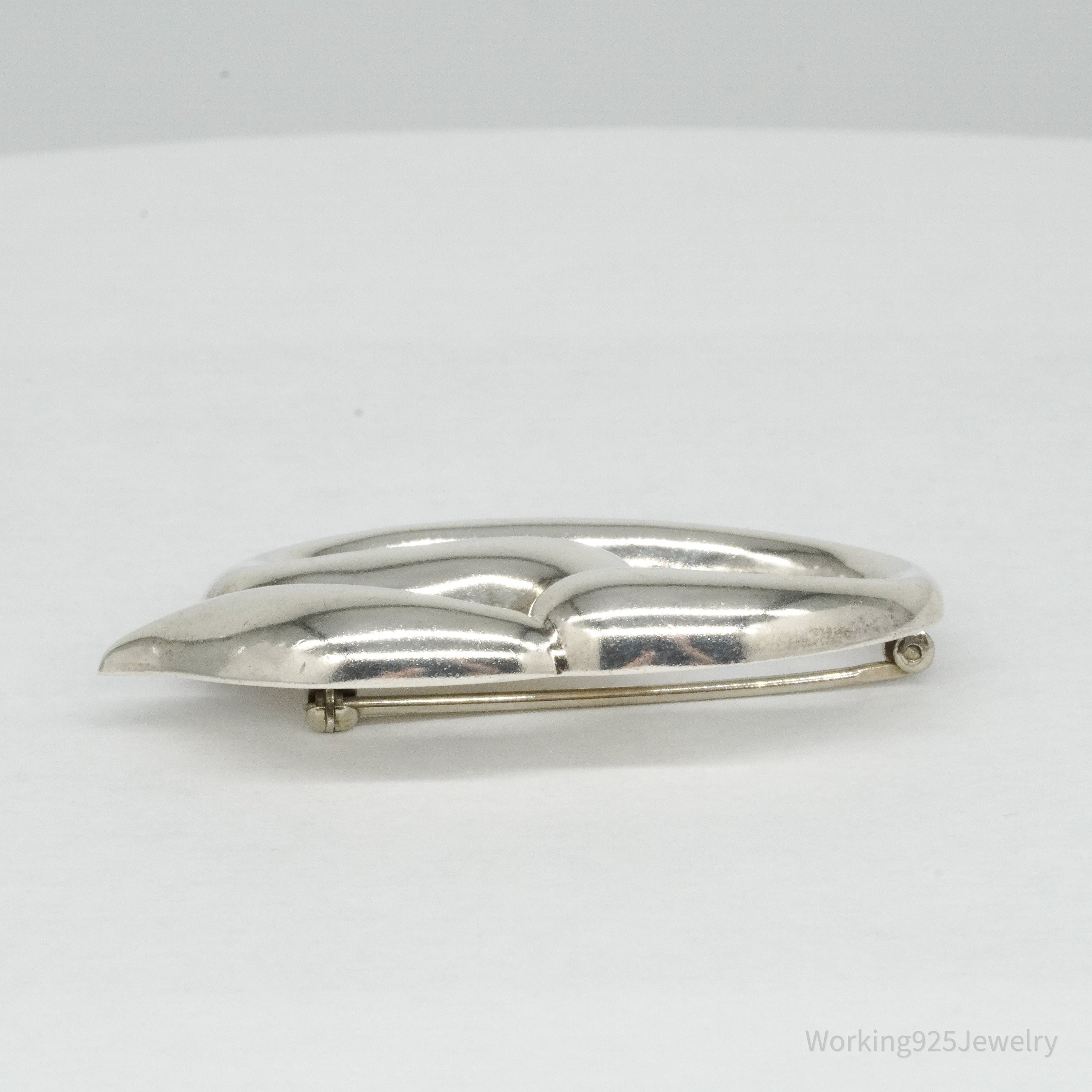 RARE Vintage Sterling Silver Bayanihan Sculptural Modernist Brooch