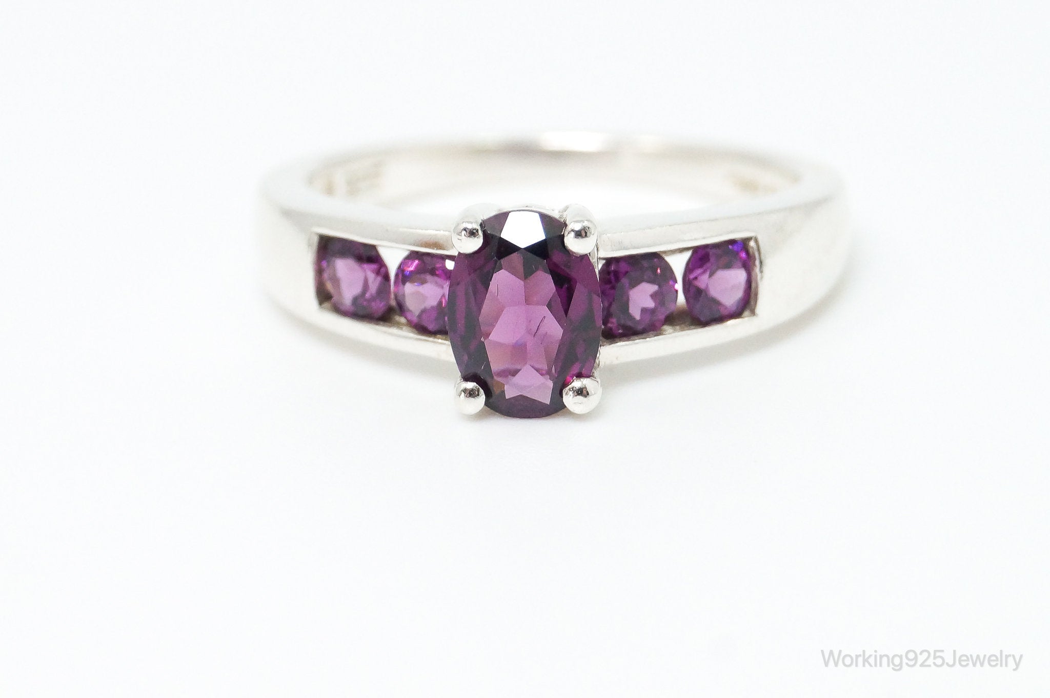 Vintage Violet Purple Topaz Sterling Silver Ring SZ 7