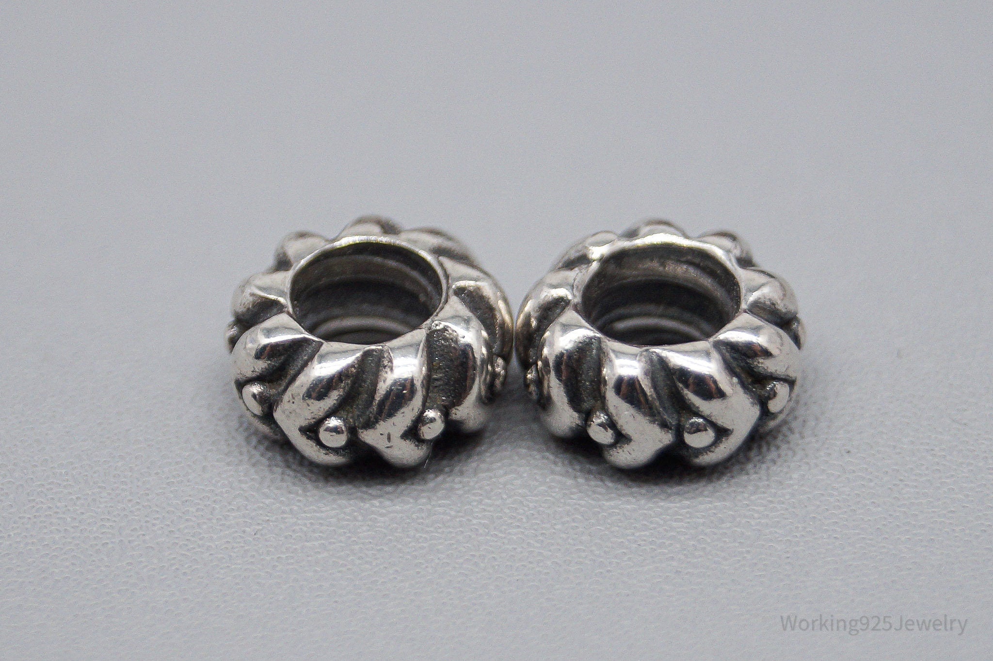 Retired Authentic Designer Pandora Heartbeat Charms Sterling Silver Set