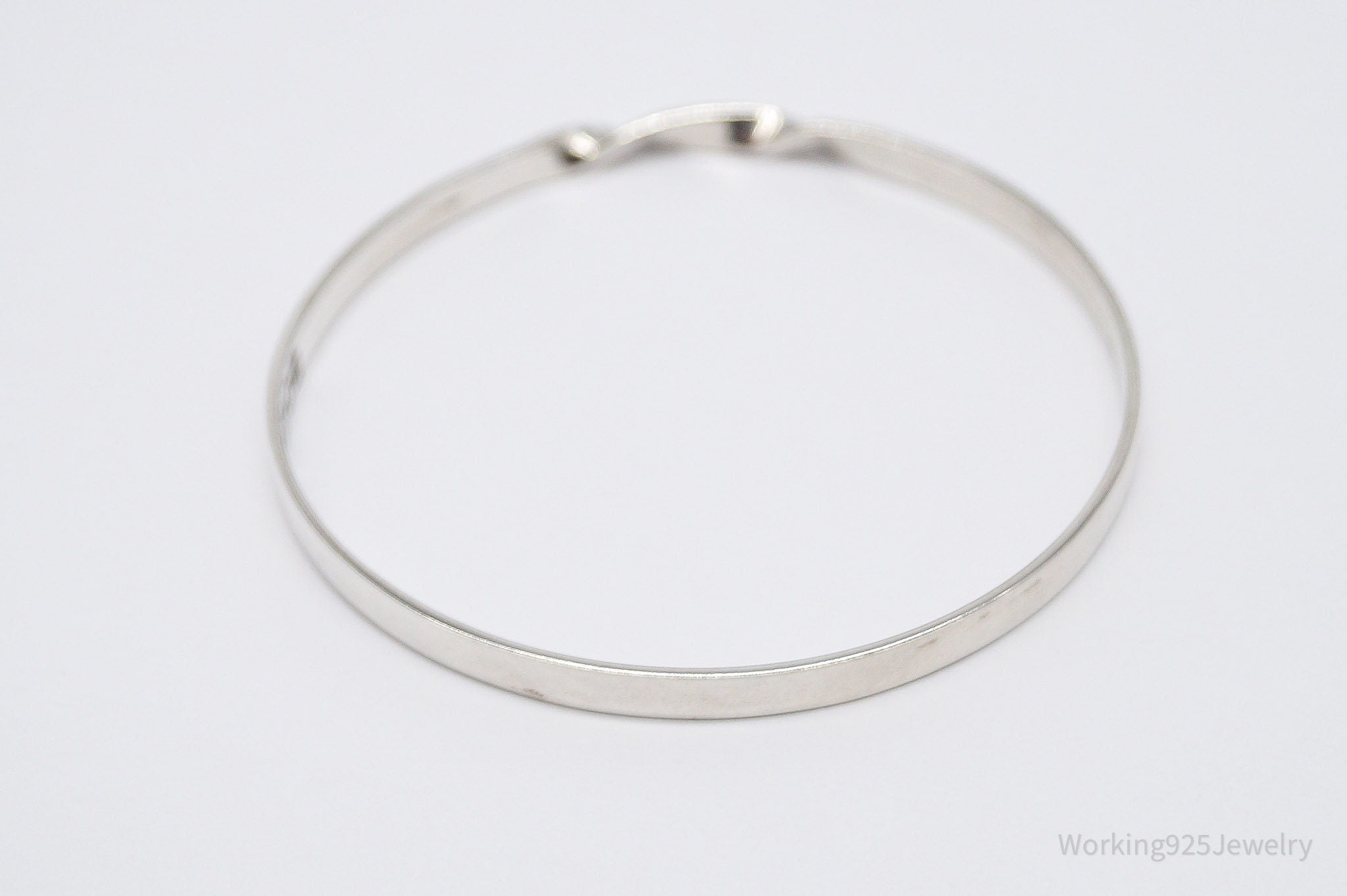 Vintage London Maker SGC Modernist Style Sterling Silver Bracelet - 8"