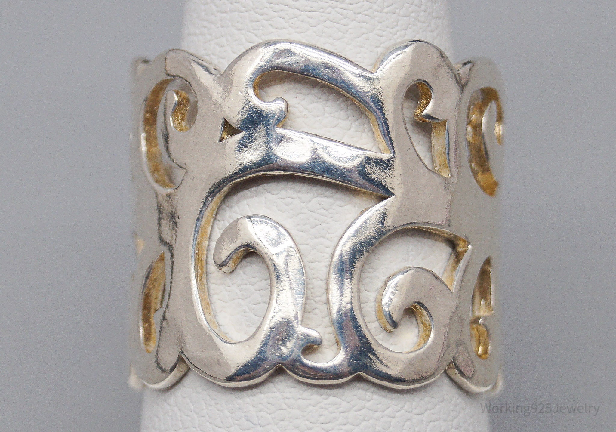 Vintage Designer Silpada Retired "Eden" Sterling Silver Ring - Size 7.75