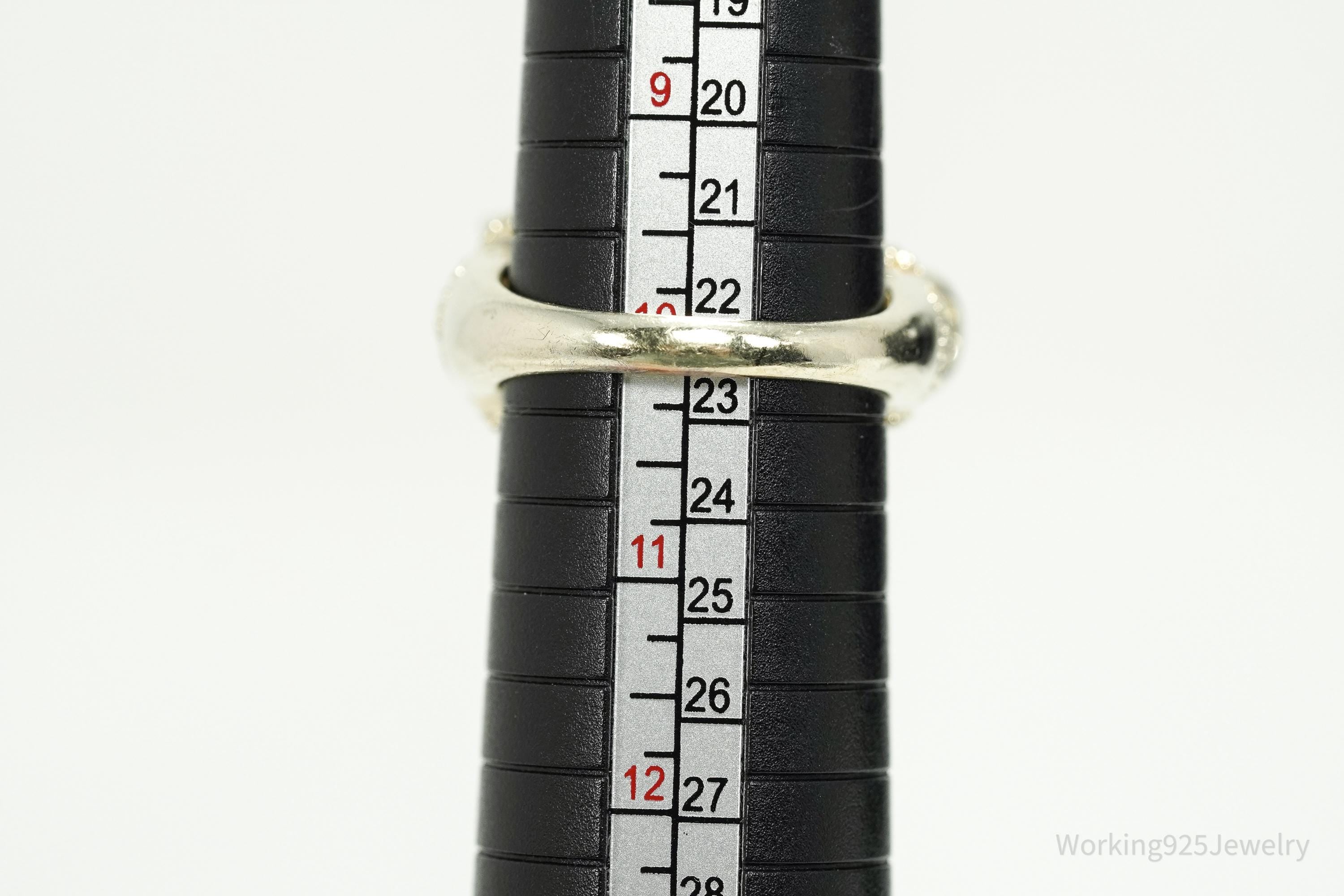 Vintage Citrine & Cubic Zirconia Gold Vermeil Sterling Silver Animal Ring - Size 10